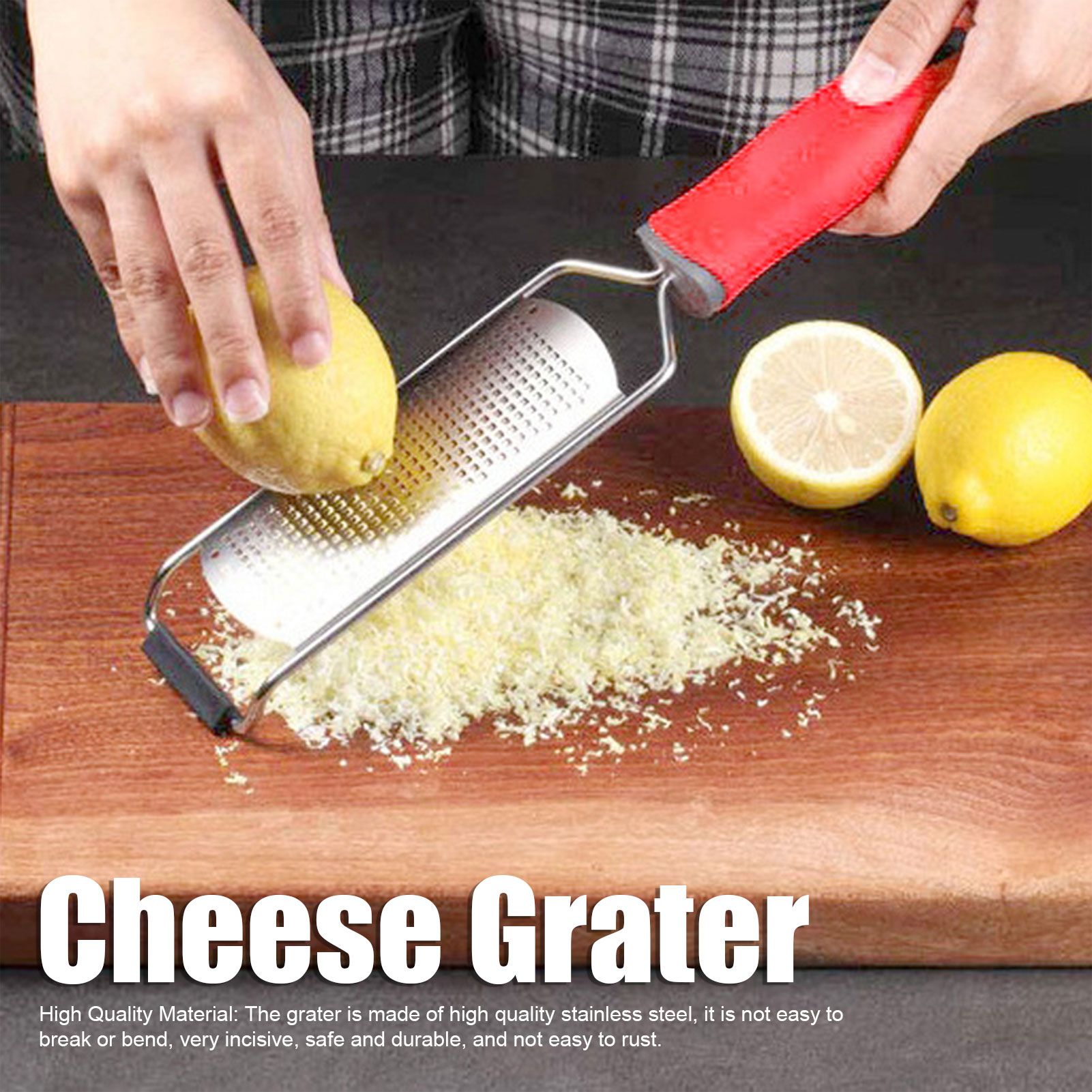 Stainless Steel Cheese Grater Multifucntional Lemon Chocolate Zester with Non view 14