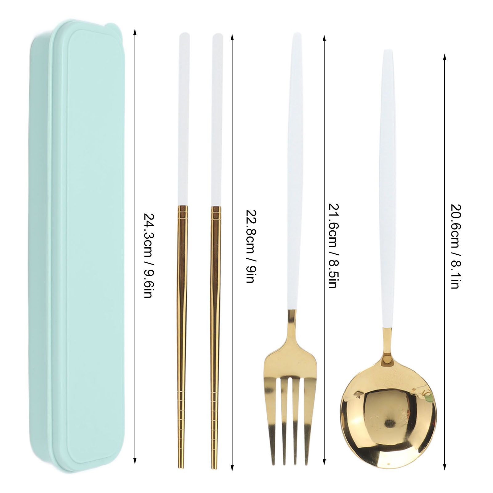 Portable Cutlery Set Stainless Steel Tableware Anti Corrosion Non Slip Anti view 15