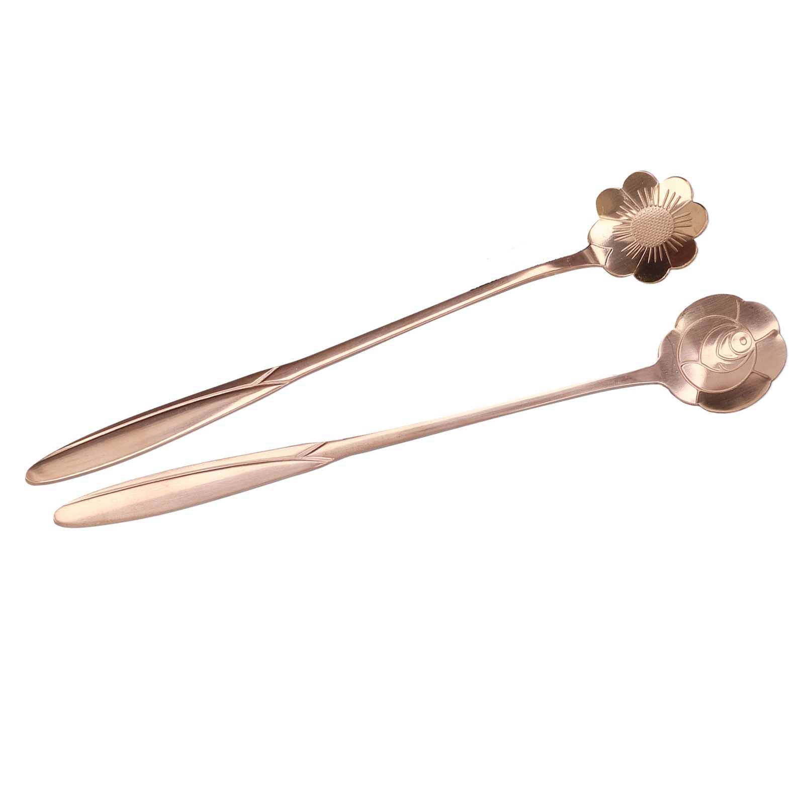 4PCS Mixing Spoon Flower Heart Shaped Coffee Spoon Stainless Steel Desert view 14