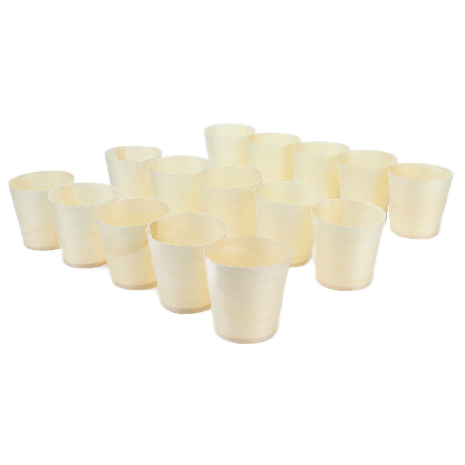 15Pcs Disposable Tasting Cup Wooden Decorated Lightweight Dessert Cup for Home view 2