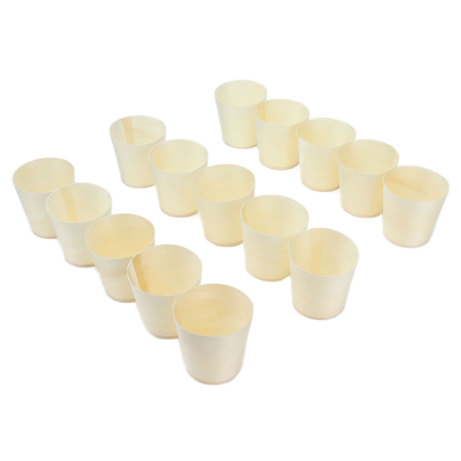 15Pcs Disposable Tasting Cup Wooden Decorated Lightweight Dessert Cup for Home view 3