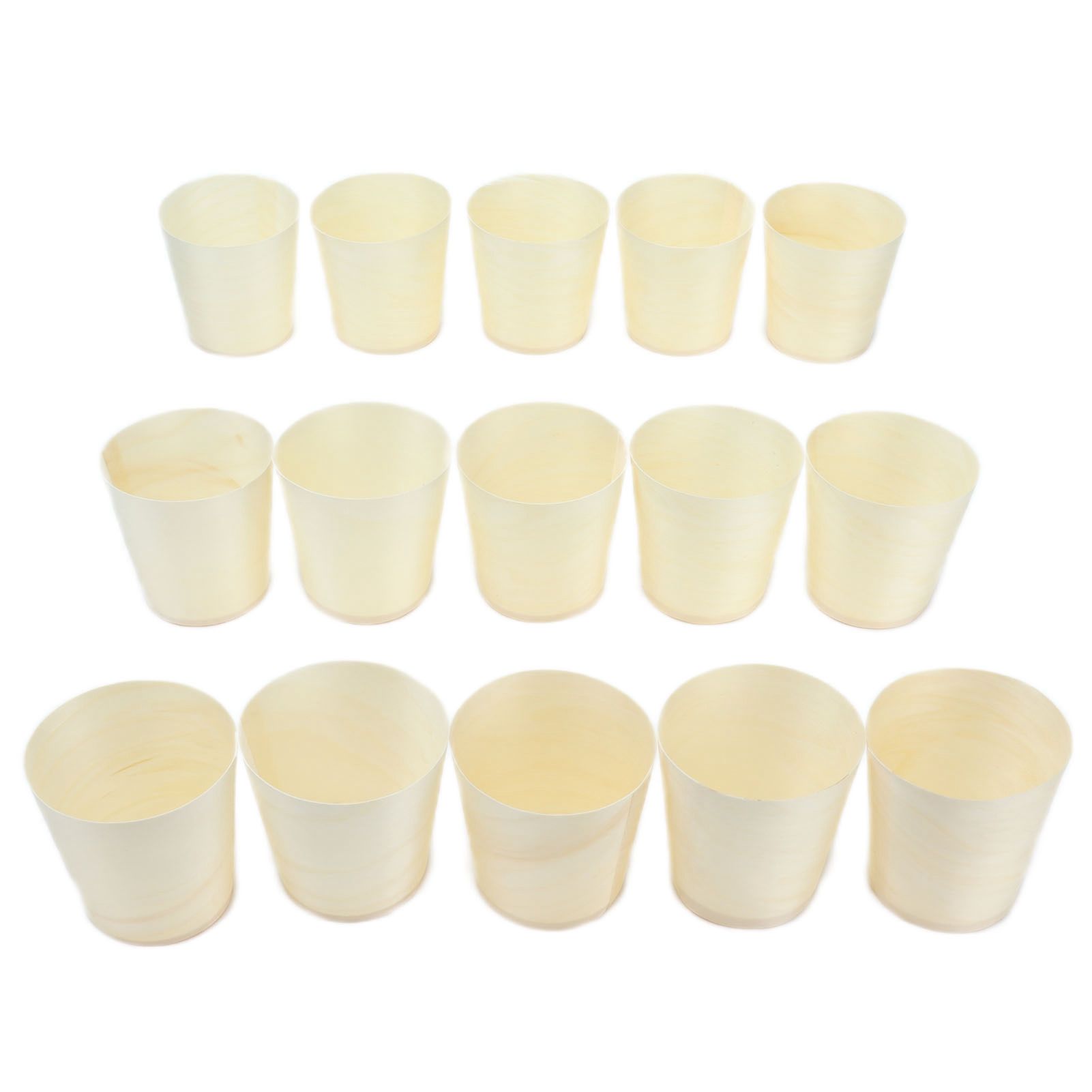 15Pcs Disposable Tasting Cup Wooden Decorated Lightweight Dessert Cup for Home view 4