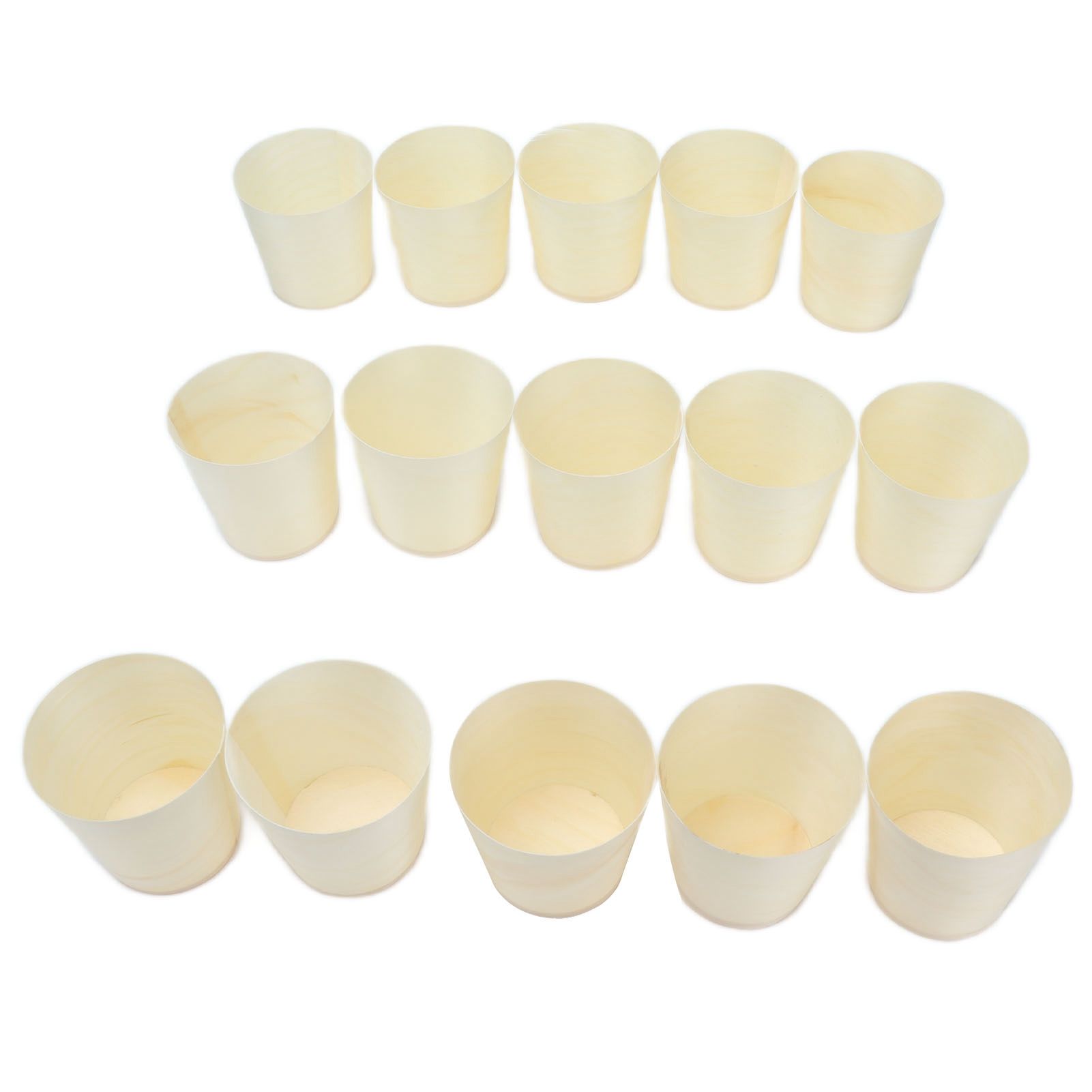 15Pcs Disposable Tasting Cup Wooden Decorated Lightweight Dessert Cup for Home view 5