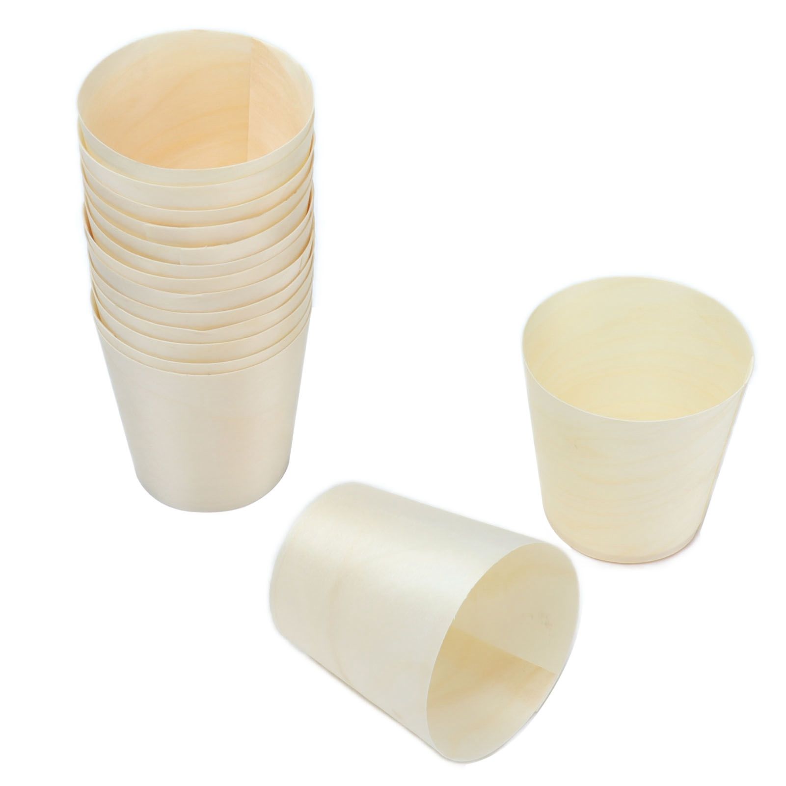 15Pcs Disposable Tasting Cup Wooden Decorated Lightweight Dessert Cup for Home view 6