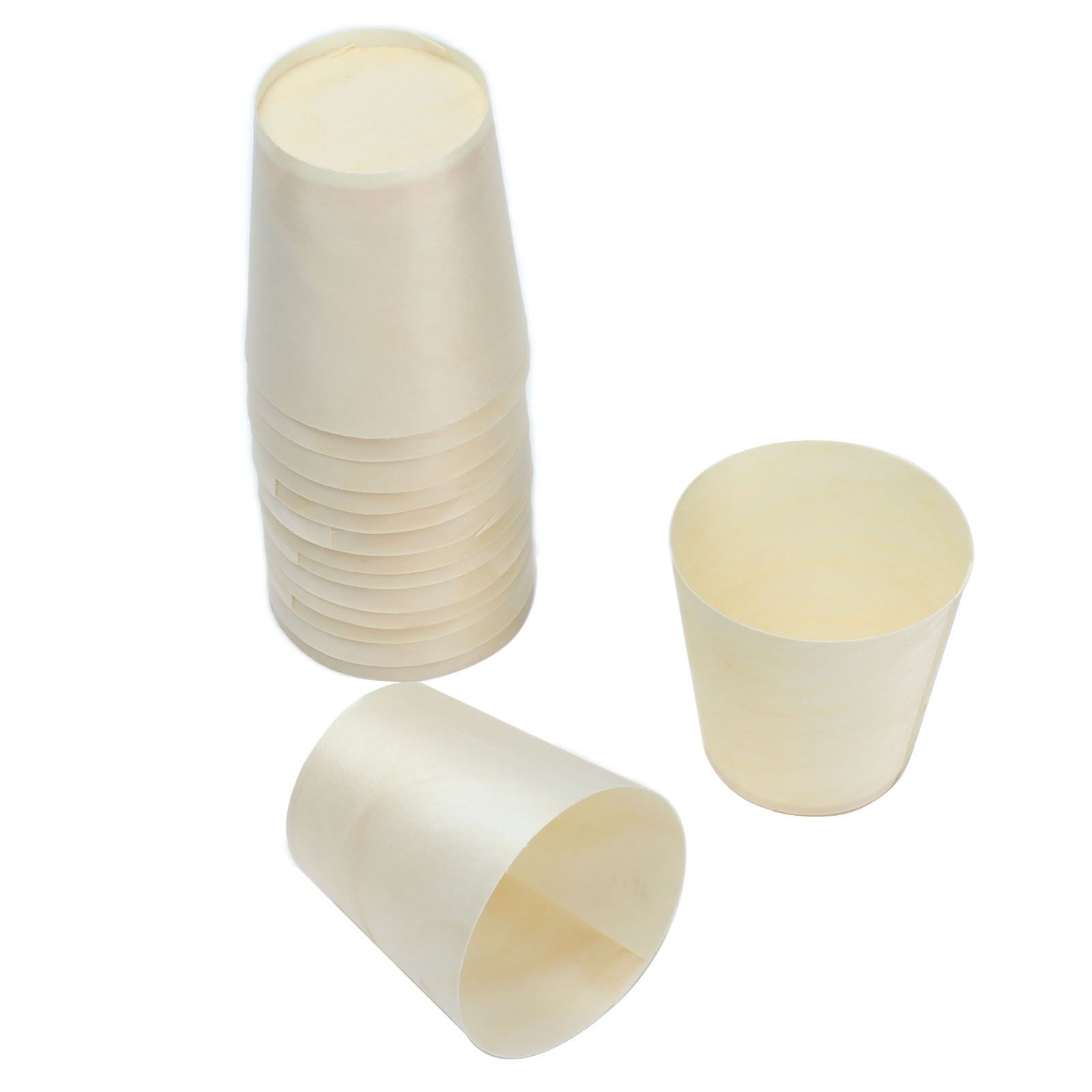 15Pcs Disposable Tasting Cup Wooden Decorated Lightweight Dessert Cup for Home view 7