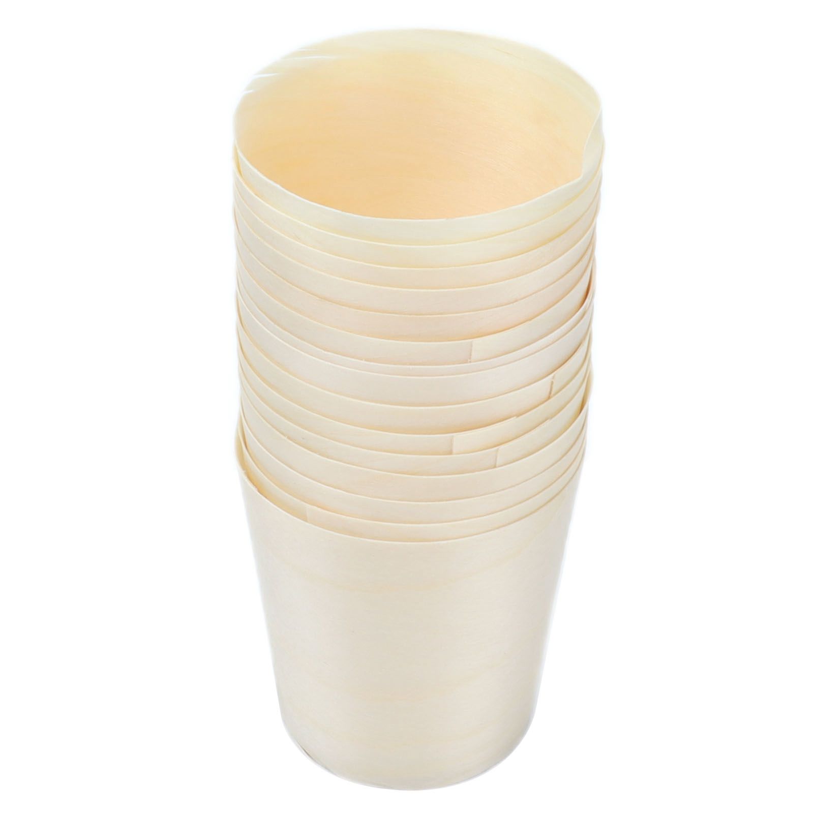 15Pcs Disposable Tasting Cup Wooden Decorated Lightweight Dessert Cup for Home view 10