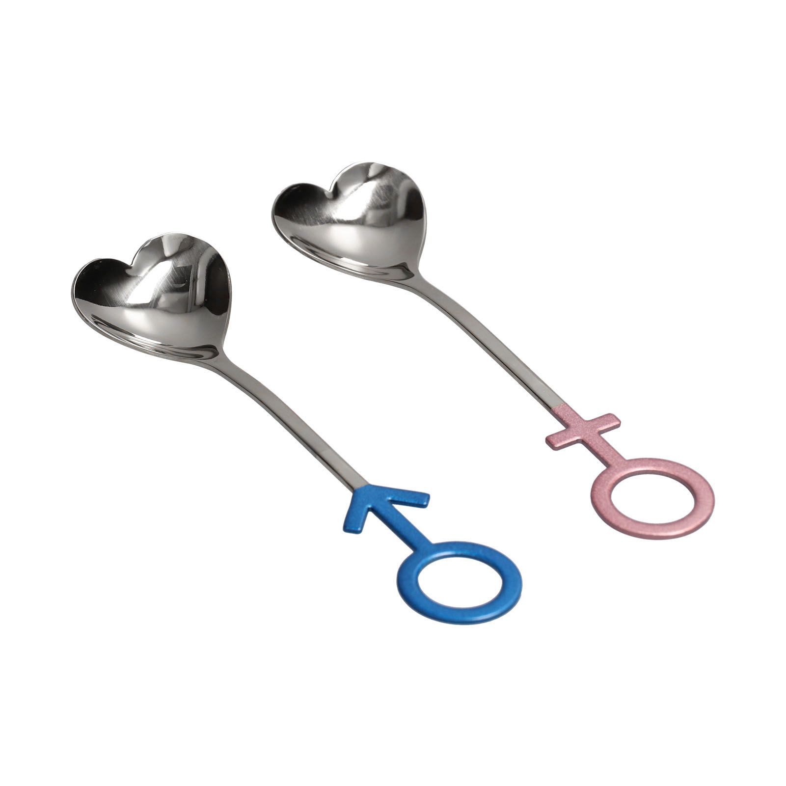 Innovative Heart Shaped Couple Spoon 304 Stainless Steel Spoon for Kitchen view 2