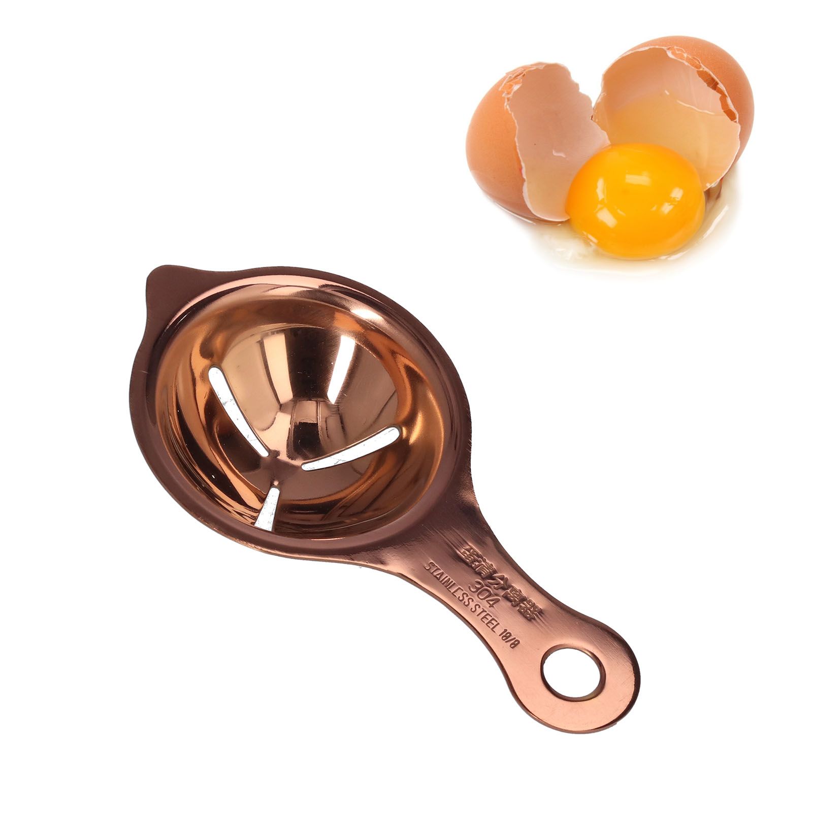 Stainless Steel Egg Separator Divider Egg White Yolk Filter Baking Tools for view 12