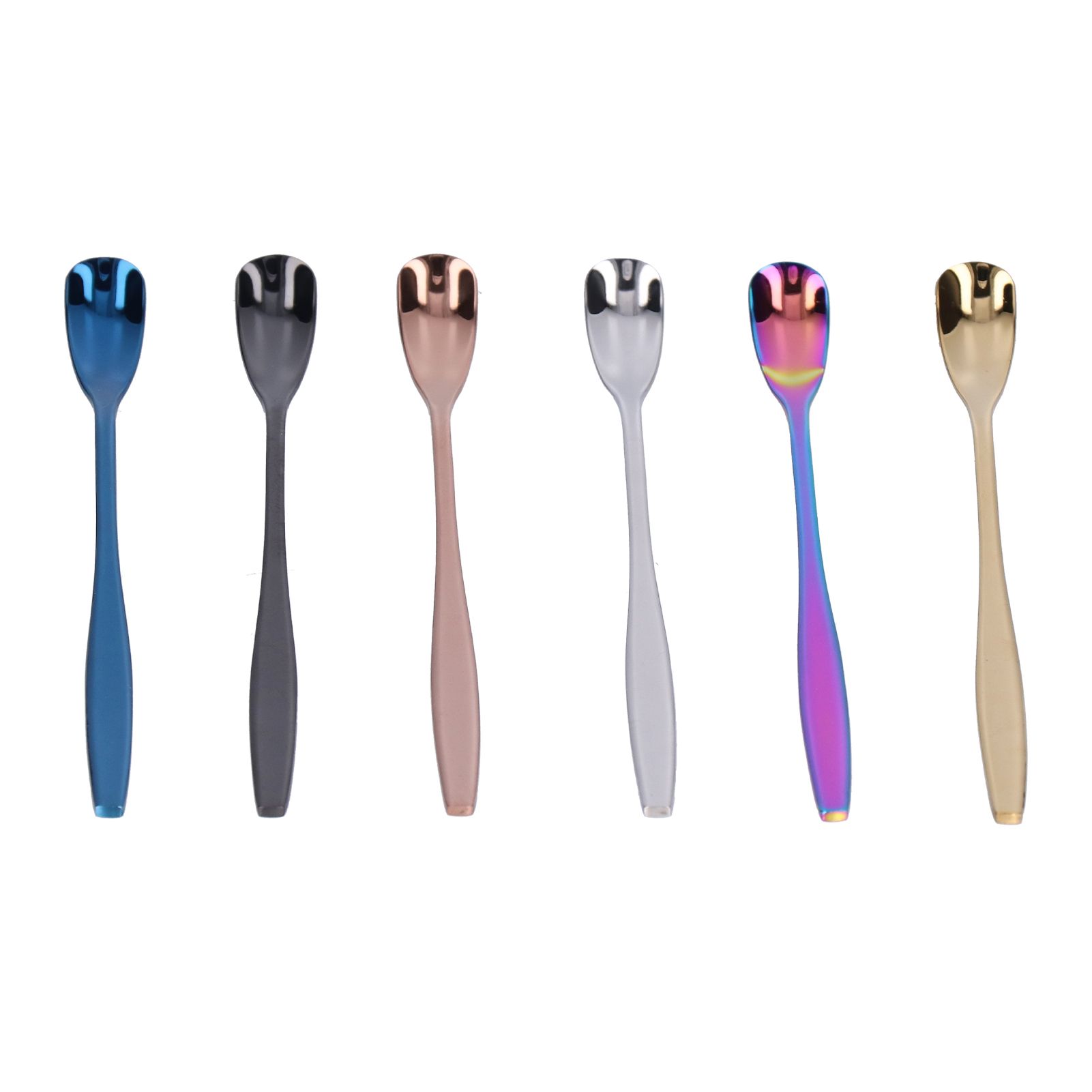 6PCS Coffee Spoon Stainless Steel Mixing Spoon Thickened Long Handle Ice Tea view 9