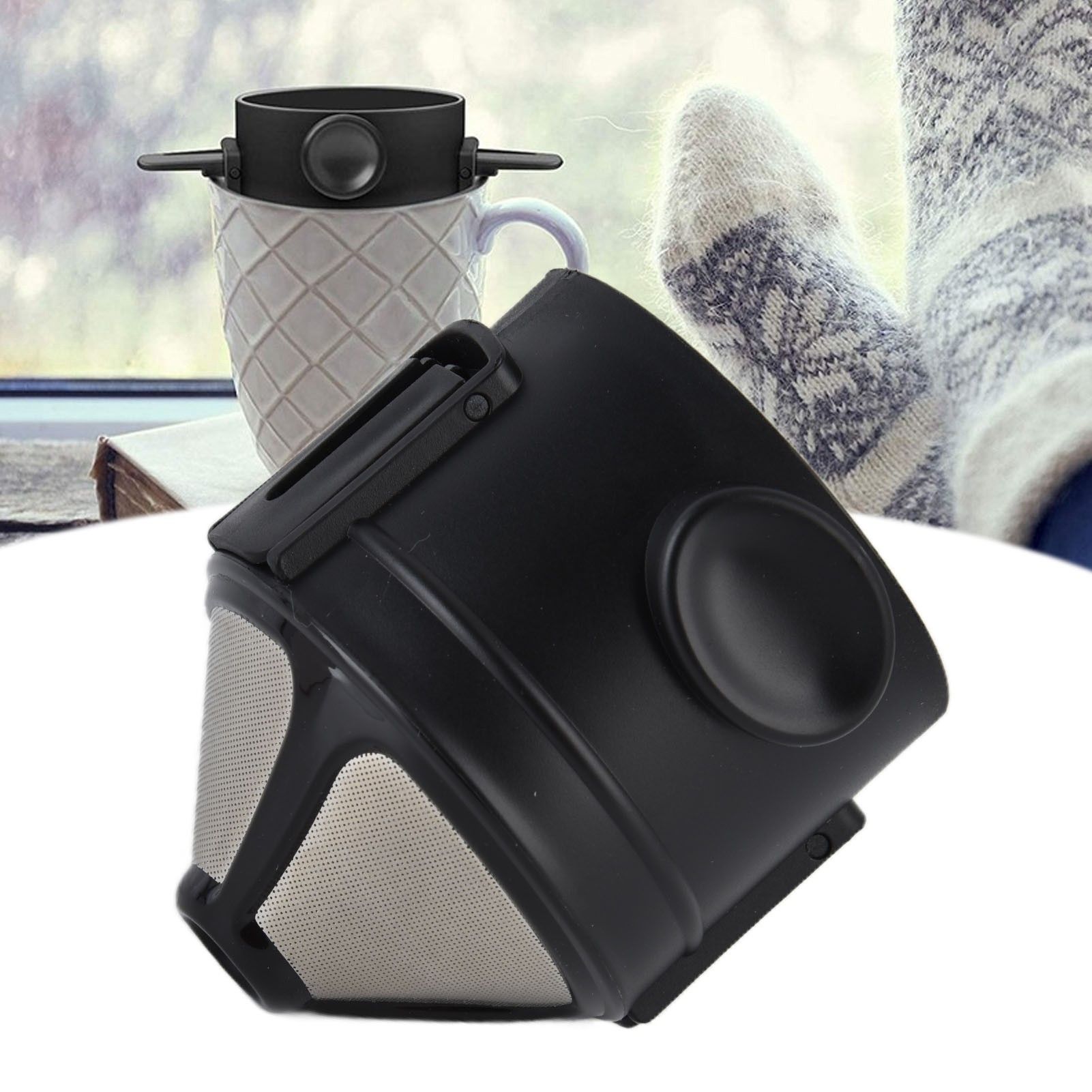 Pour Over Coffee Maker Portable Reusable Stainless Steel Coffee Filter with view 11