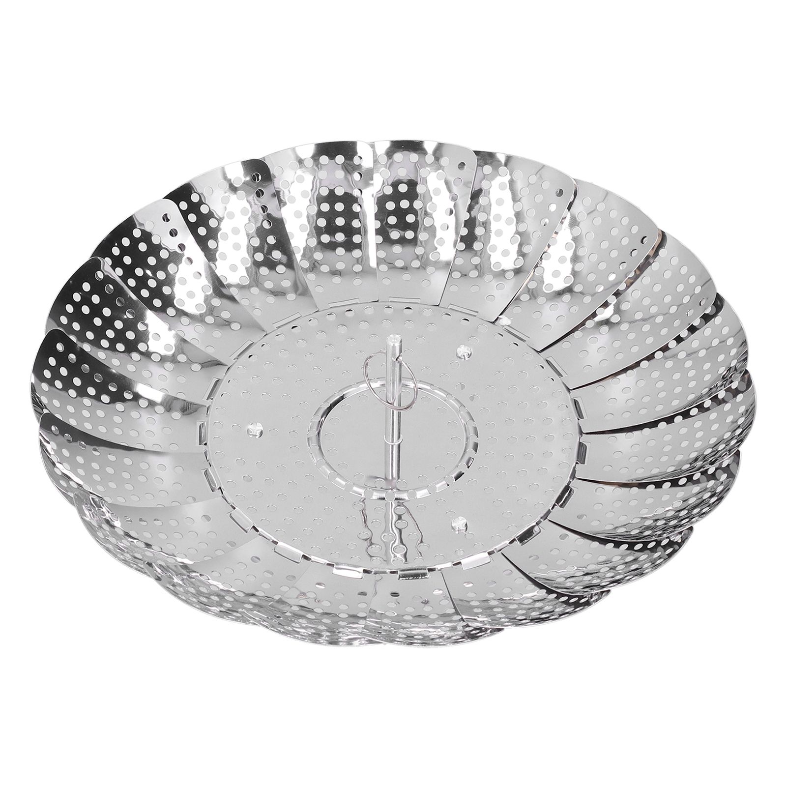 Stainless Steel Steamer Basket 28cm Diameter Retractable Foldable Steaming view 2