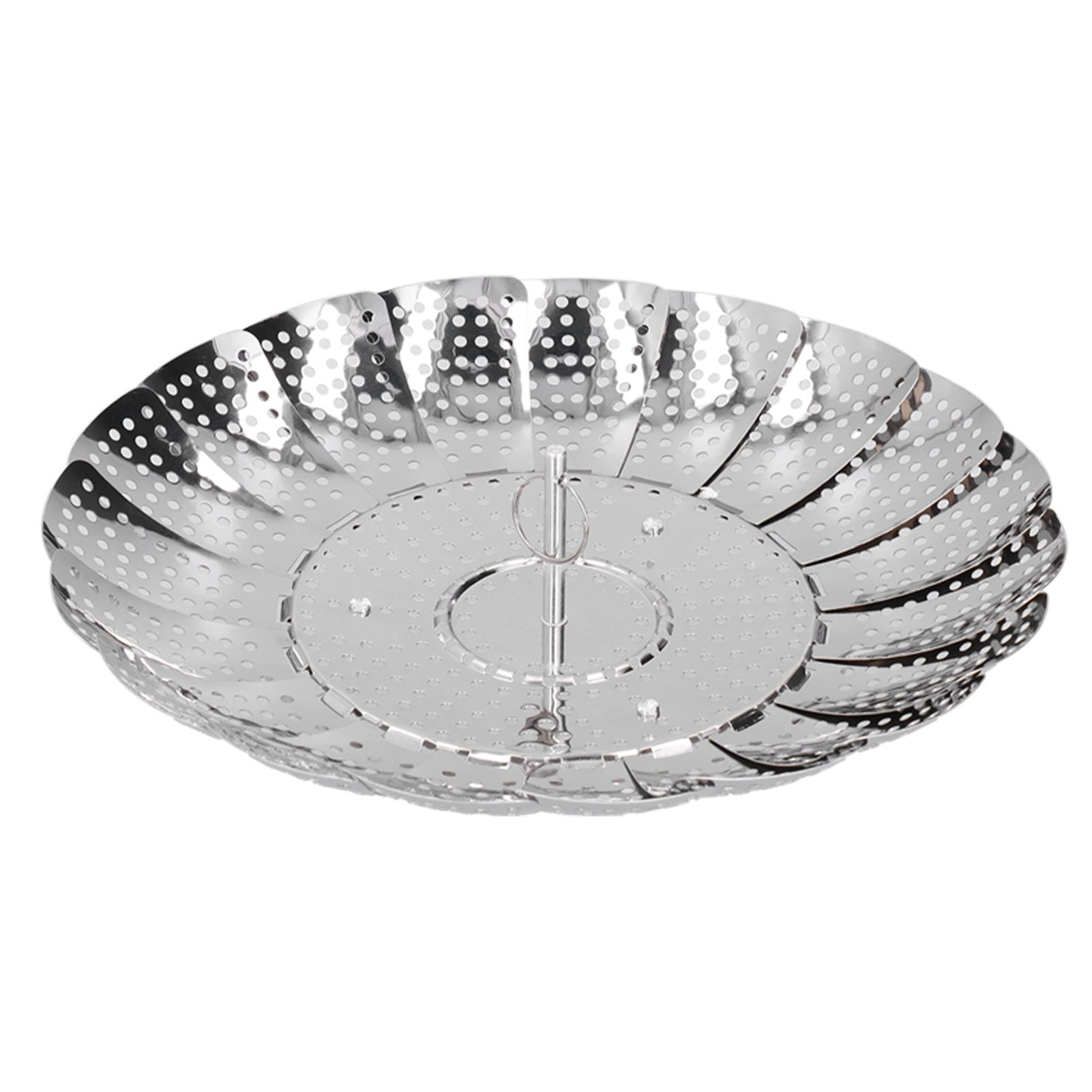 Stainless Steel Steamer Basket 28cm Diameter Retractable Foldable Steaming view 3