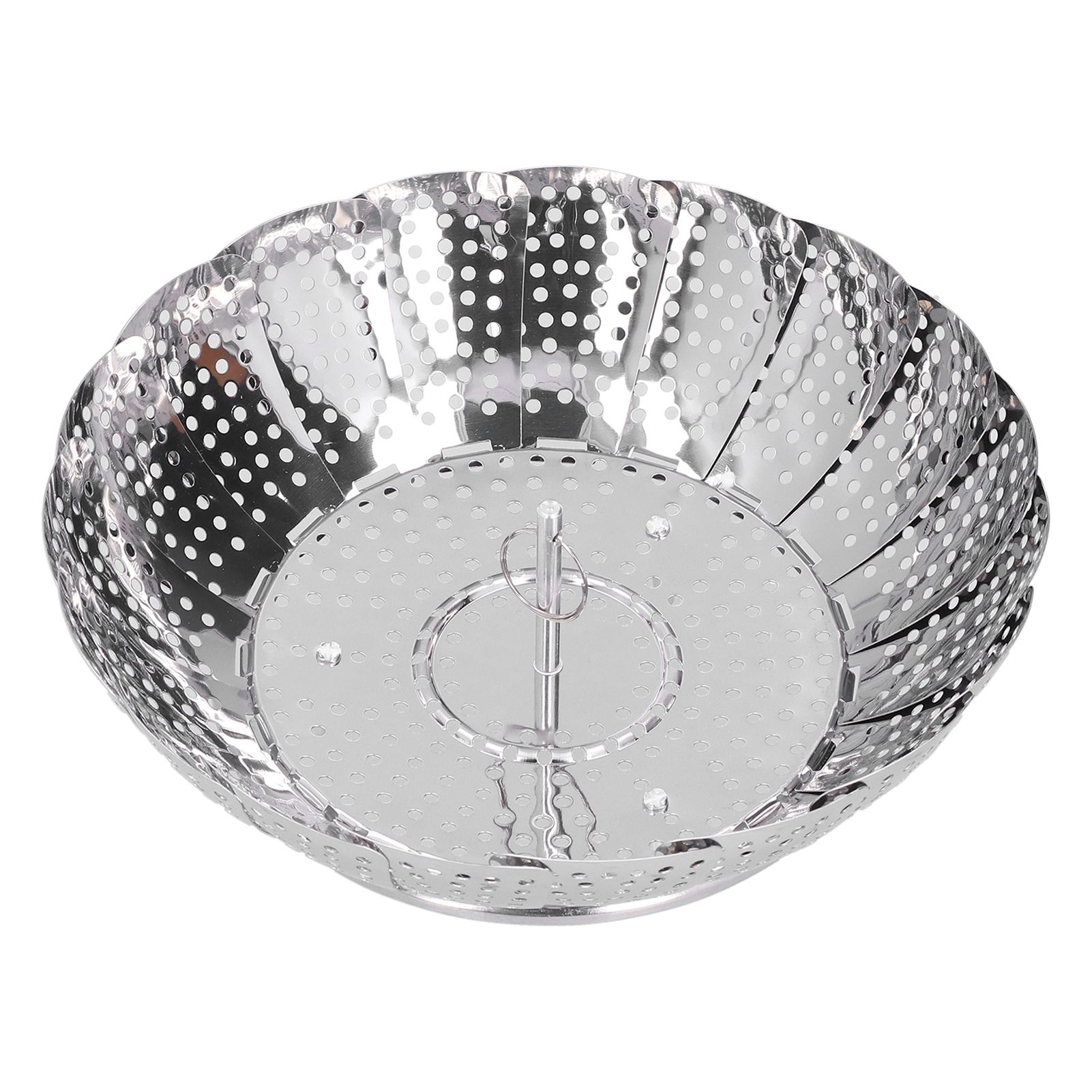 Stainless Steel Steamer Basket 28cm Diameter Retractable Foldable Steaming view 4