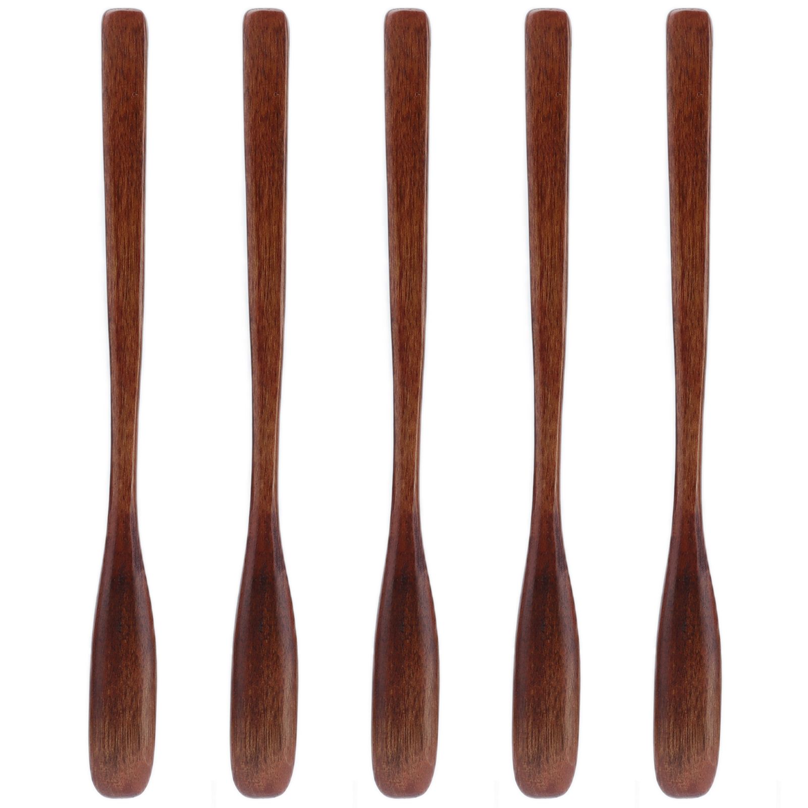 5Pcs Small Wood Color Spoon Narrow Headed Anti Scalding Spoon for Children view 8
