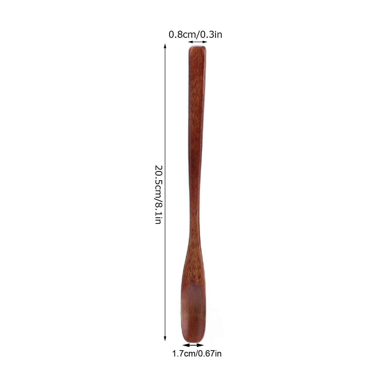 5Pcs Small Wood Color Spoon Narrow Headed Anti Scalding Spoon for Children view 15
