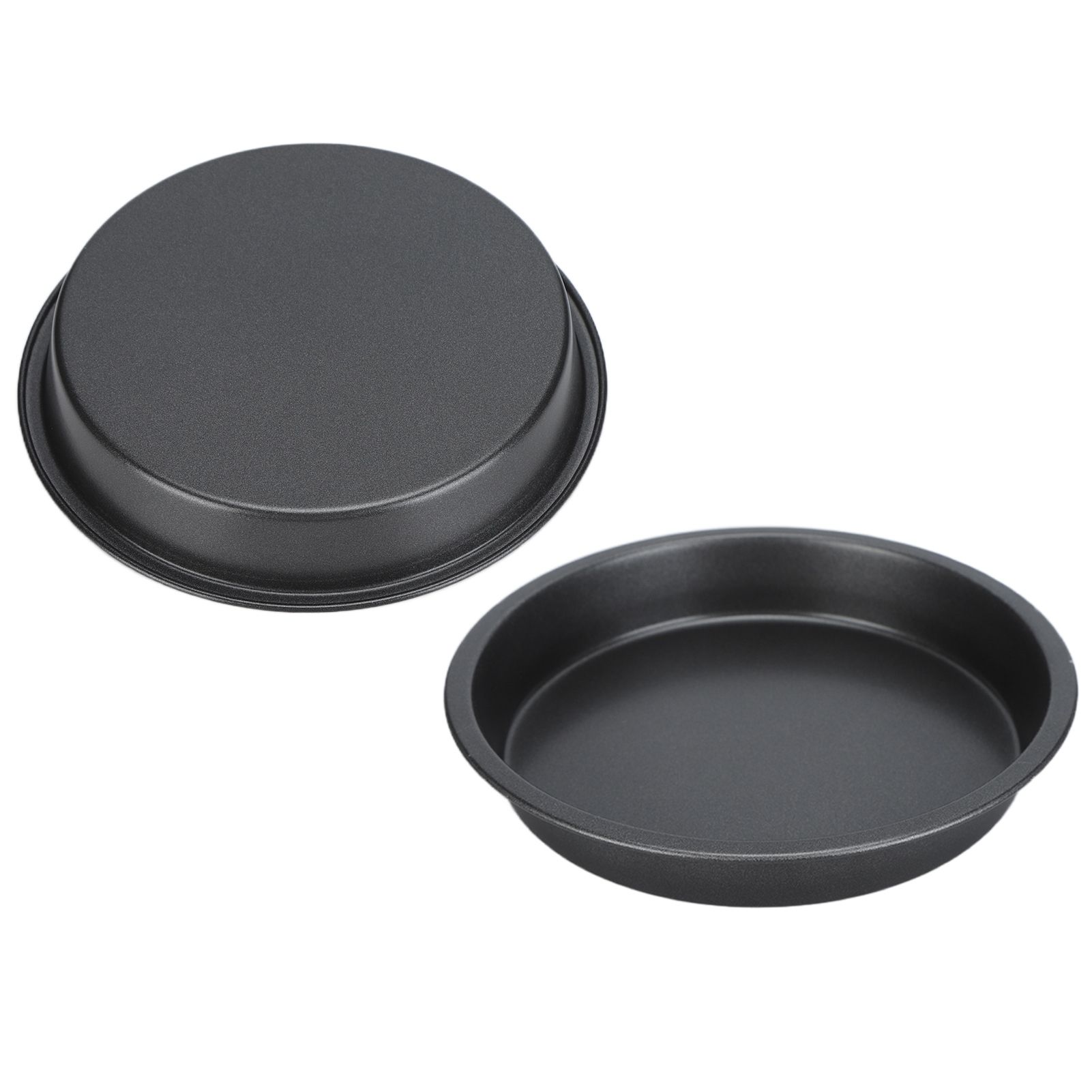 2Pcs Non Stick Pizza Pan Deep Thickened Carbon Steel Baking Pan for Kitchen view 5