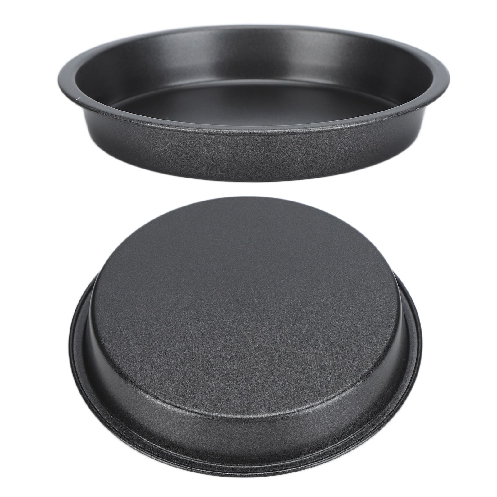 2Pcs Non Stick Pizza Pan Deep Thickened Carbon Steel Baking Pan for Kitchen view 2