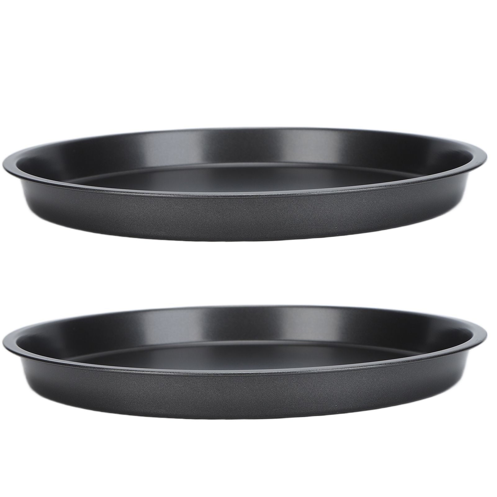 2Pcs Non Stick Pizza Pan Deep Thickened Carbon Steel Baking Pan for Kitchen view 4