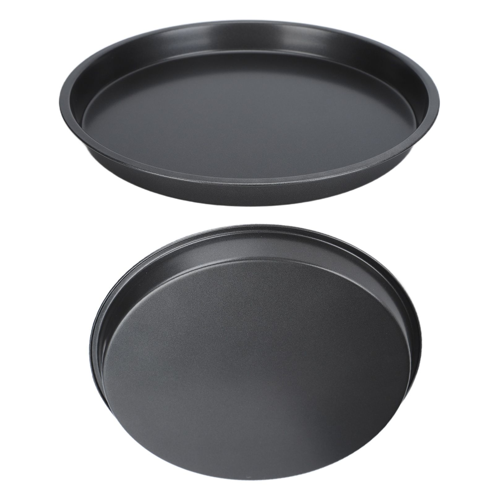 2Pcs Non Stick Pizza Pan Deep Thickened Carbon Steel Baking Pan for Kitchen view 6
