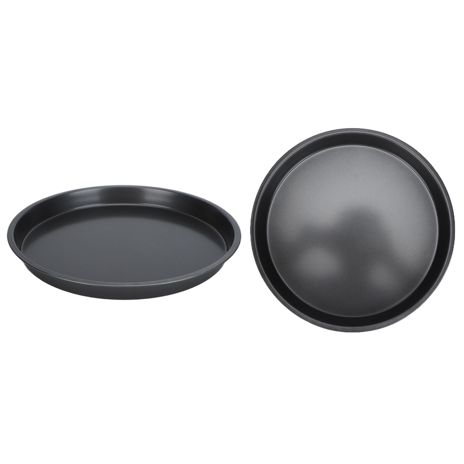 2Pcs Non Stick Pizza Pan Deep Thickened Carbon Steel Baking Pan for Kitchen view 2
