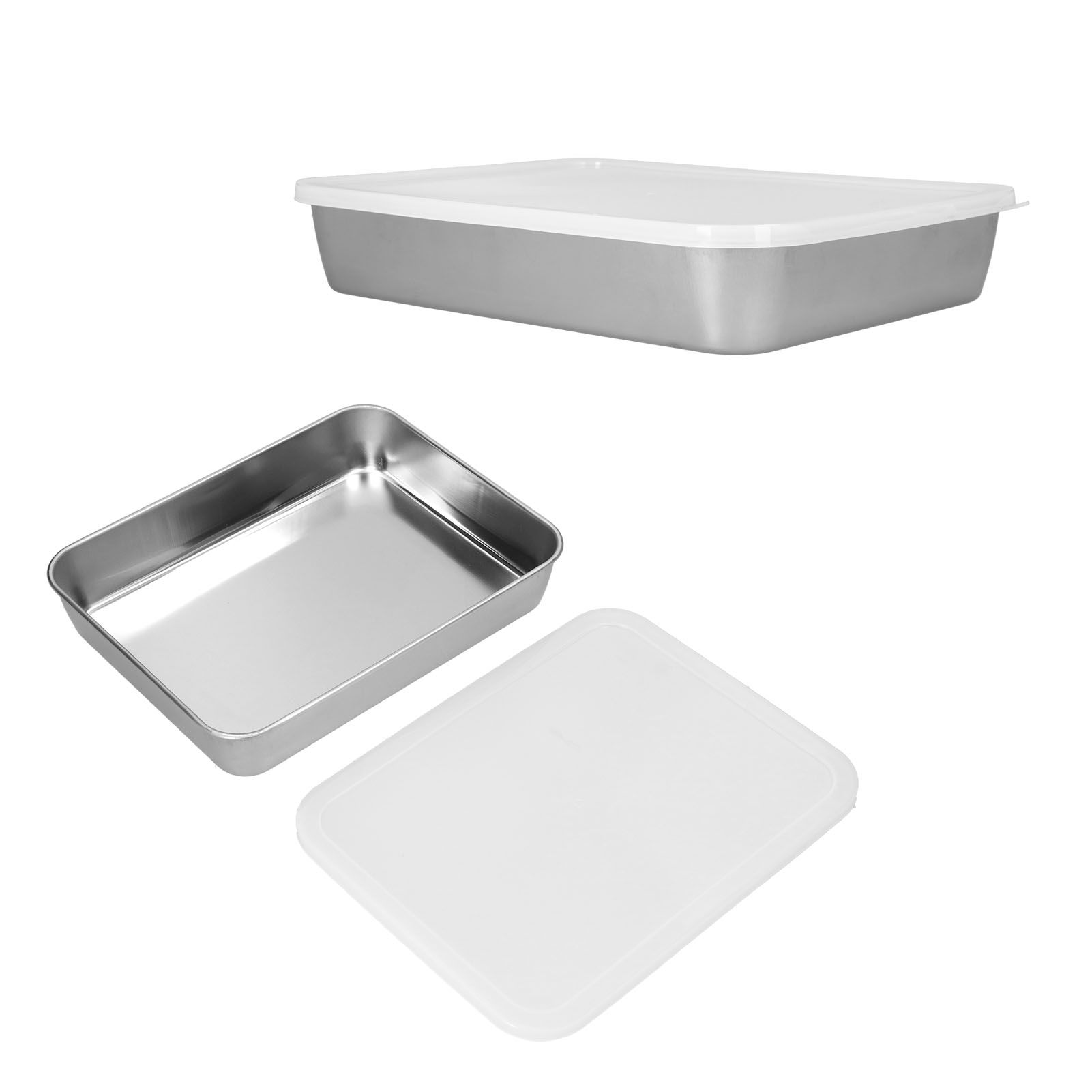 Stainless Steel Baking Tray Deep Flat Non Stick Baking Pan Food Storage Box view 8