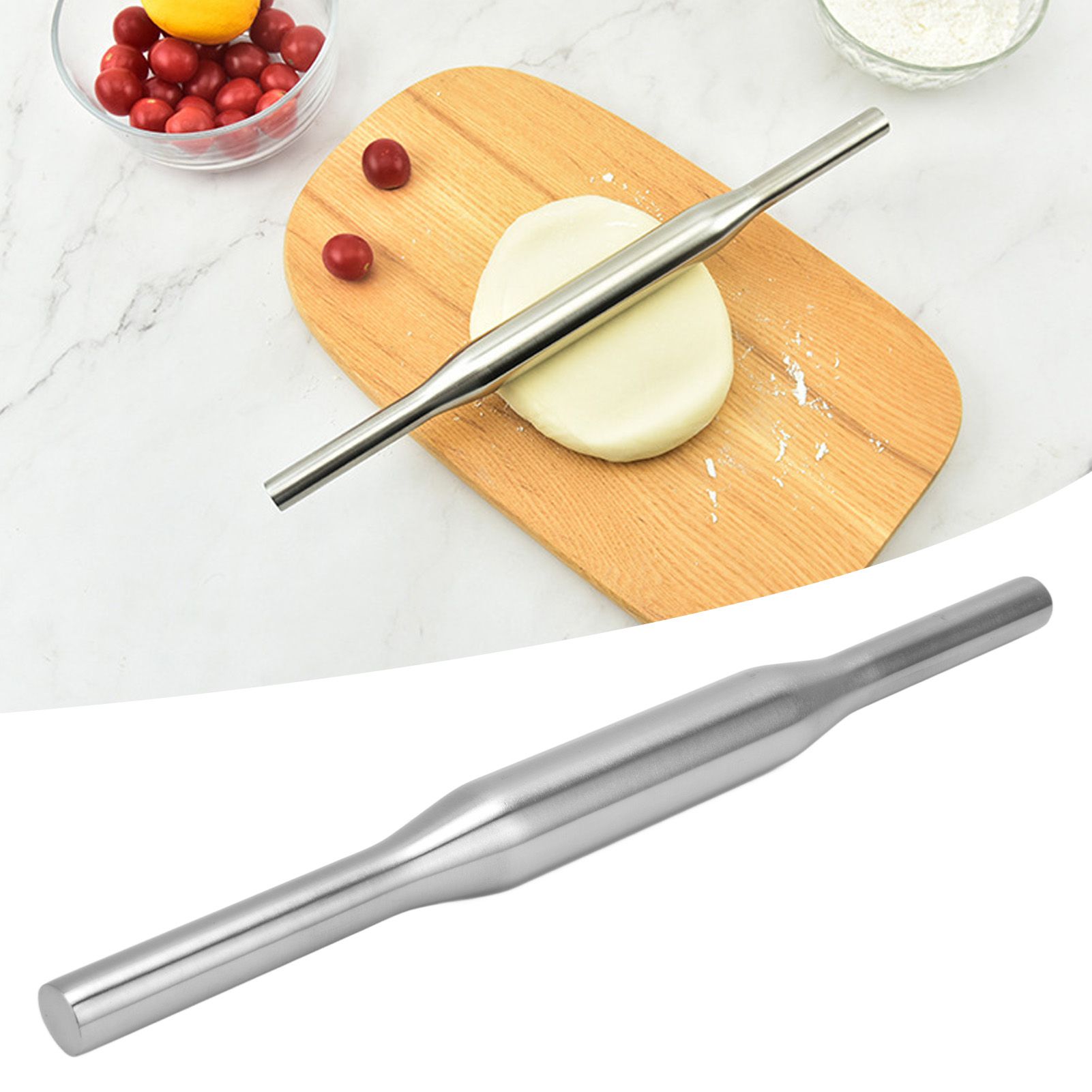 Rolling Pin Baked 304 Stainless Steel Portable Professional Pizza Dough Roller view 11