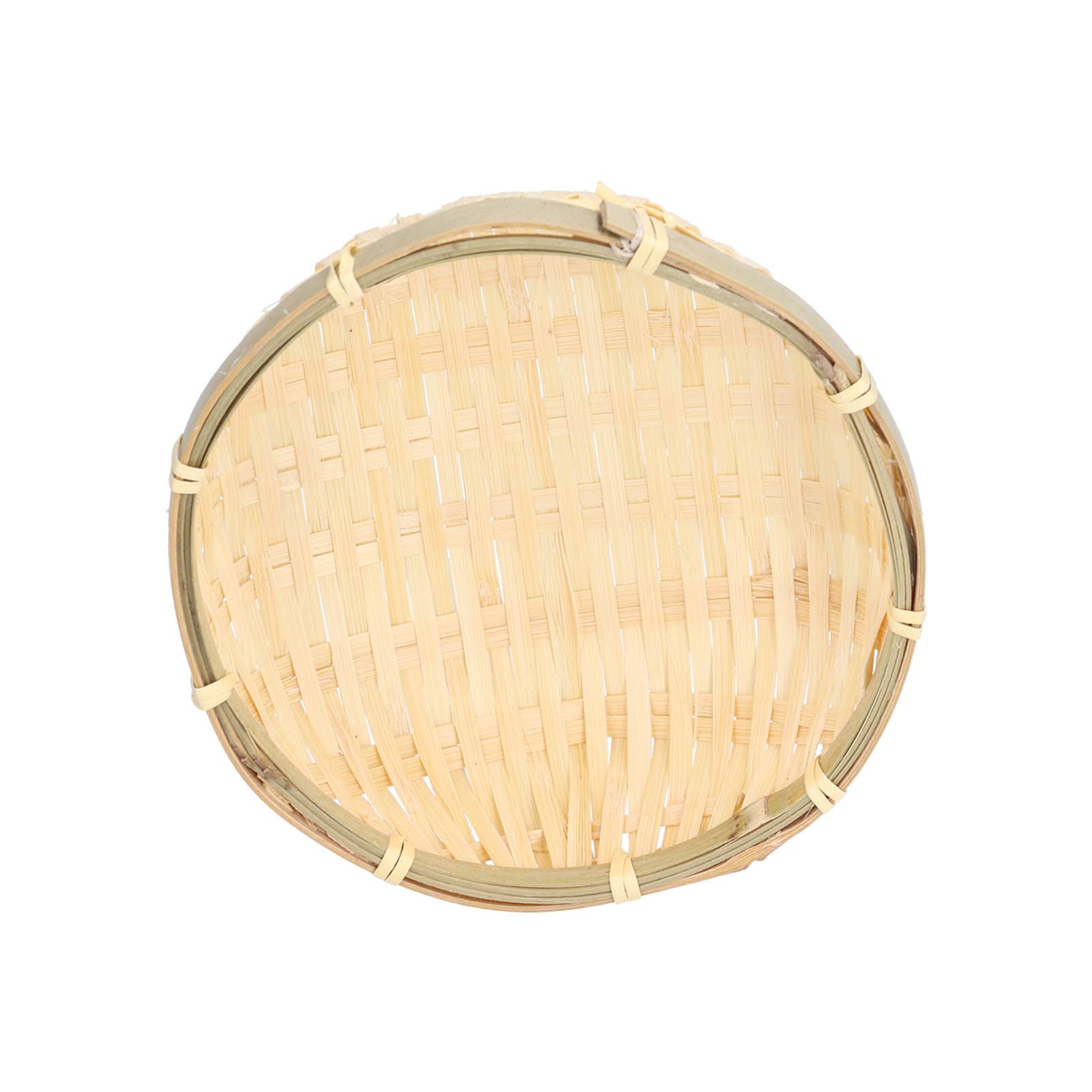 Fruit Basket Hand Woven Bamboo Mini Multifunctional Sturdy Serving Basket Tray view 9