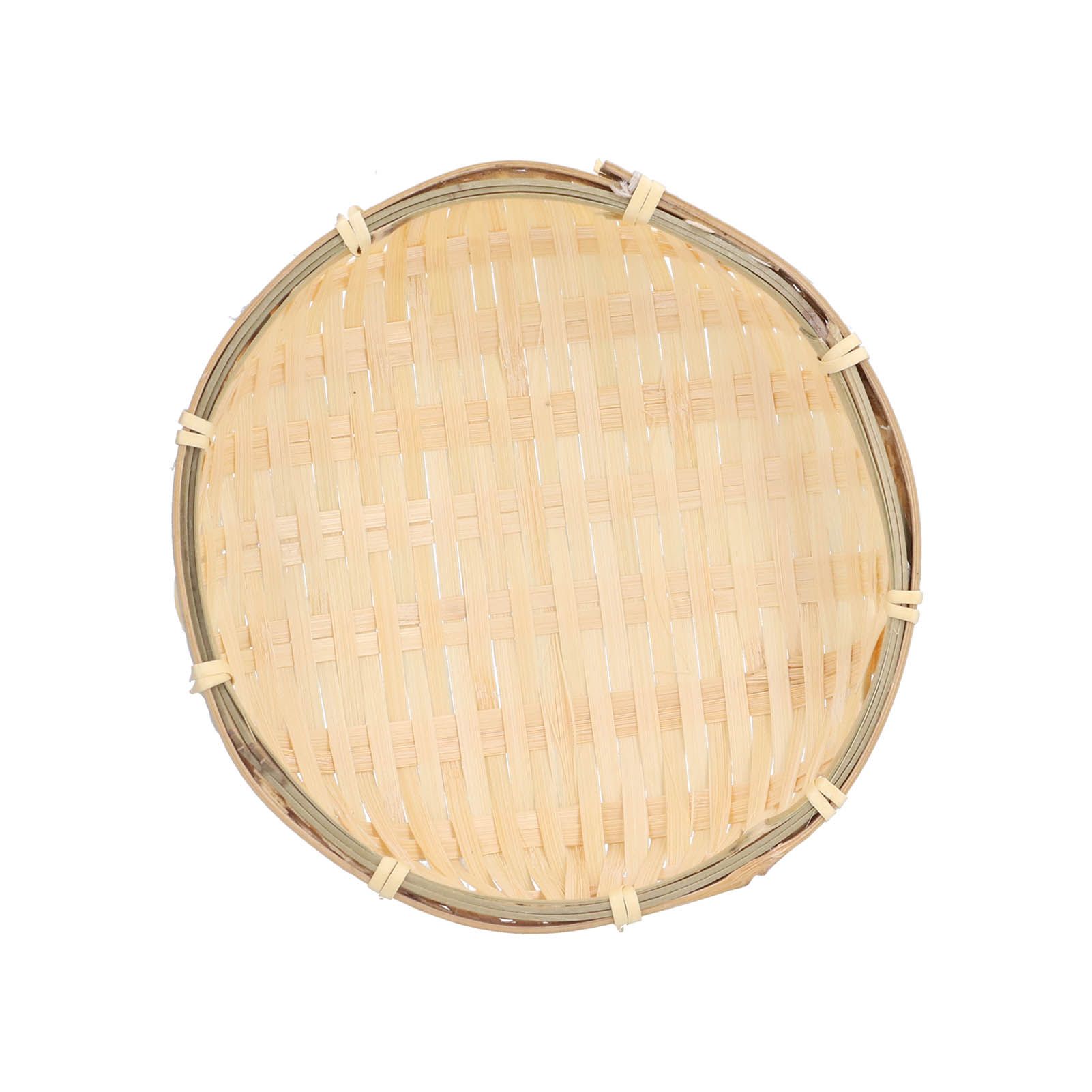 Fruit Basket Hand Woven Bamboo Mini Multifunctional Sturdy Serving Basket Tray
