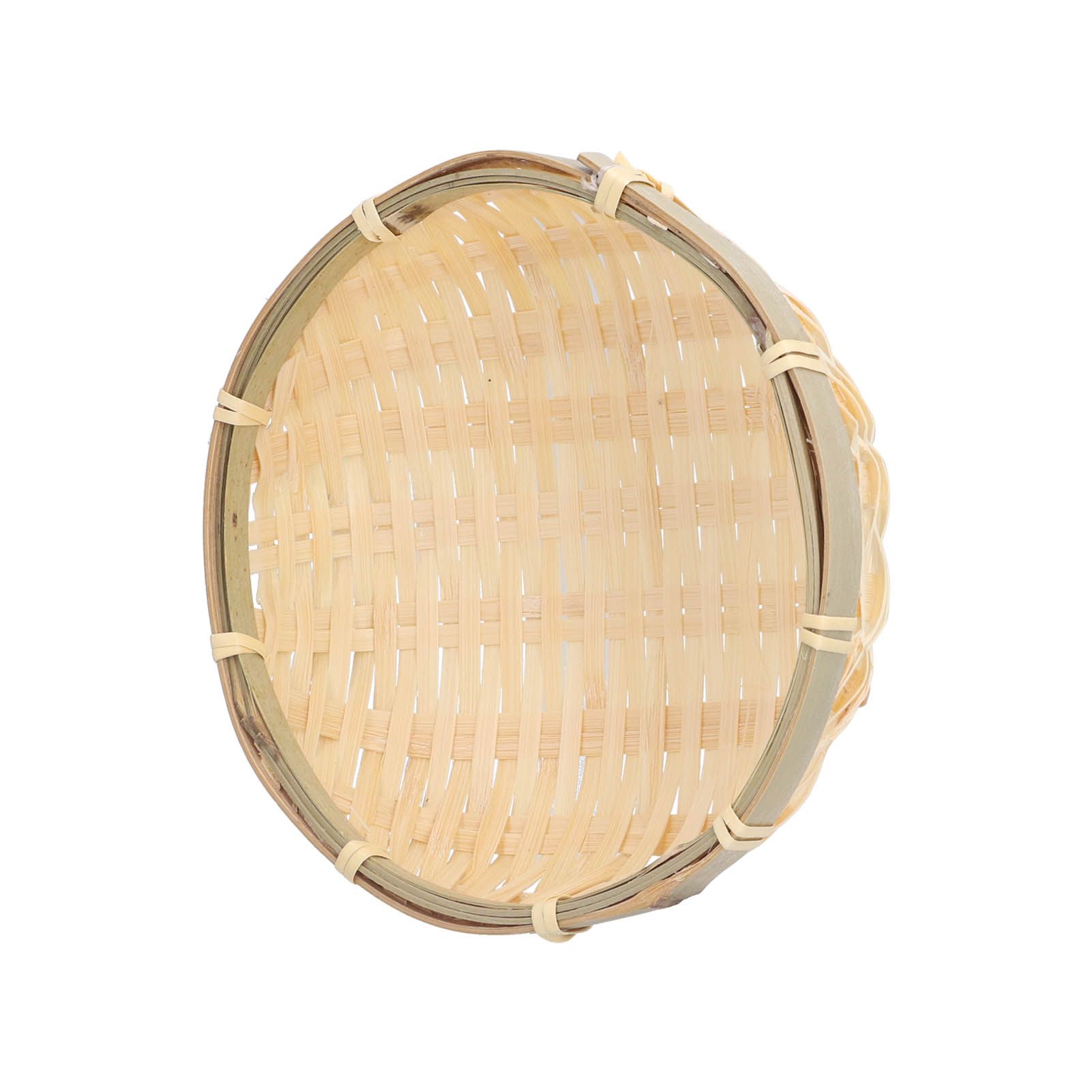 Fruit Basket Hand Woven Bamboo Mini Multifunctional Sturdy Serving Basket Tray view 2