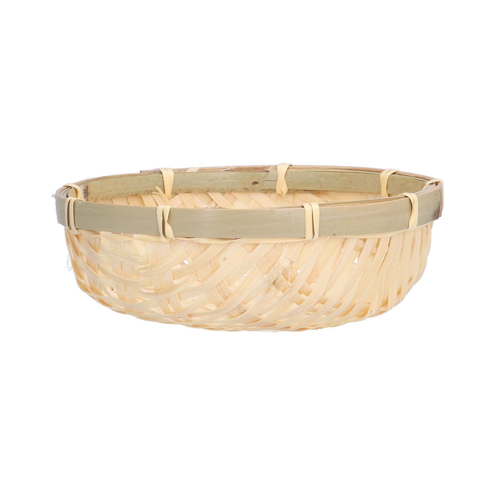 Fruit Basket Hand Woven Bamboo Mini Multifunctional Sturdy Serving Basket Tray view 8