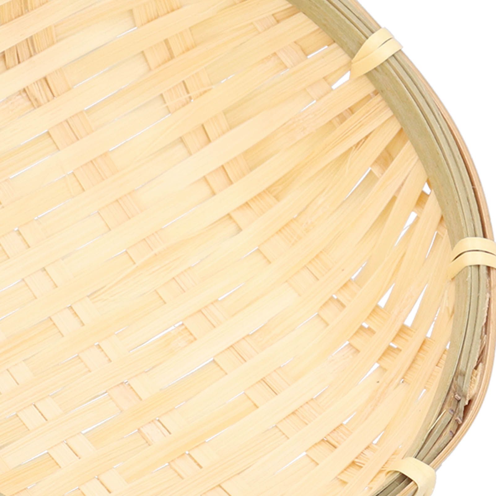 Fruit Basket Hand Woven Bamboo Mini Multifunctional Sturdy Serving Basket Tray view 15