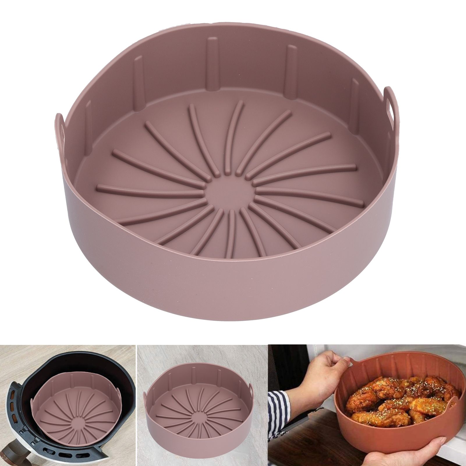 Reusable Silicone Pot Electric Fryer Basket Replacement Kitchen Baking Tray view 11
