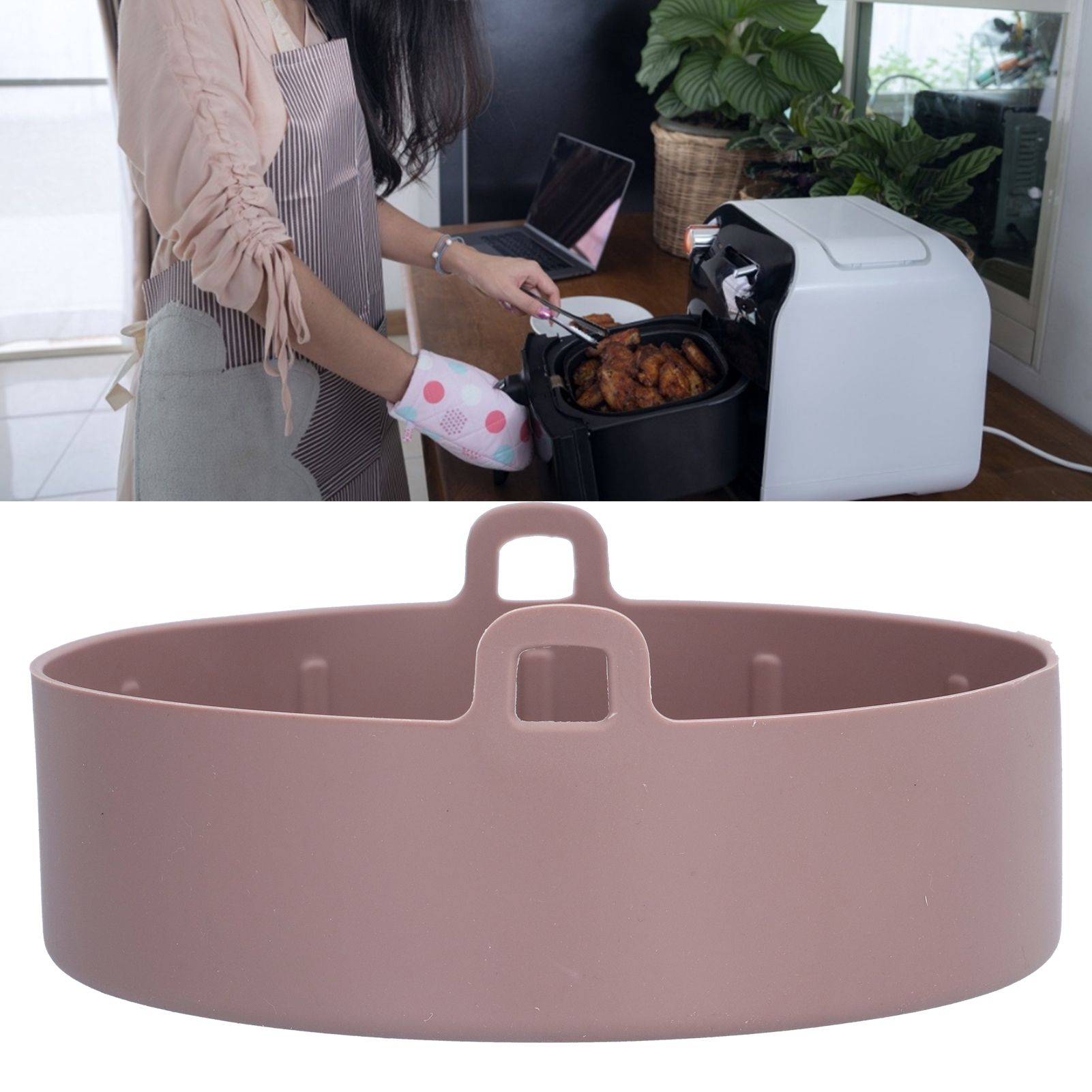 Reusable Silicone Pot Electric Fryer Basket Replacement Kitchen Baking Tray view 12