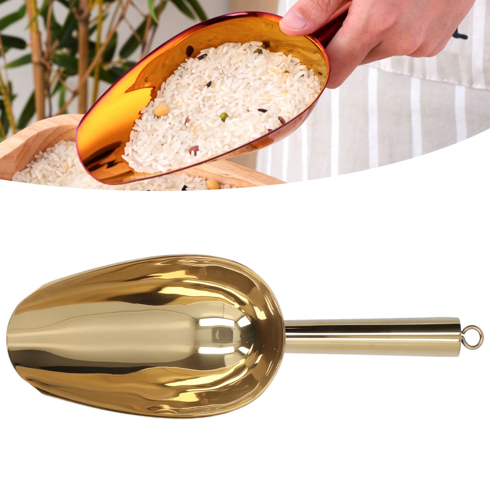 Ice Scooper Stainless Steel U Shaped Sturdy Food Grade Ice Bucket Scoop for view 11