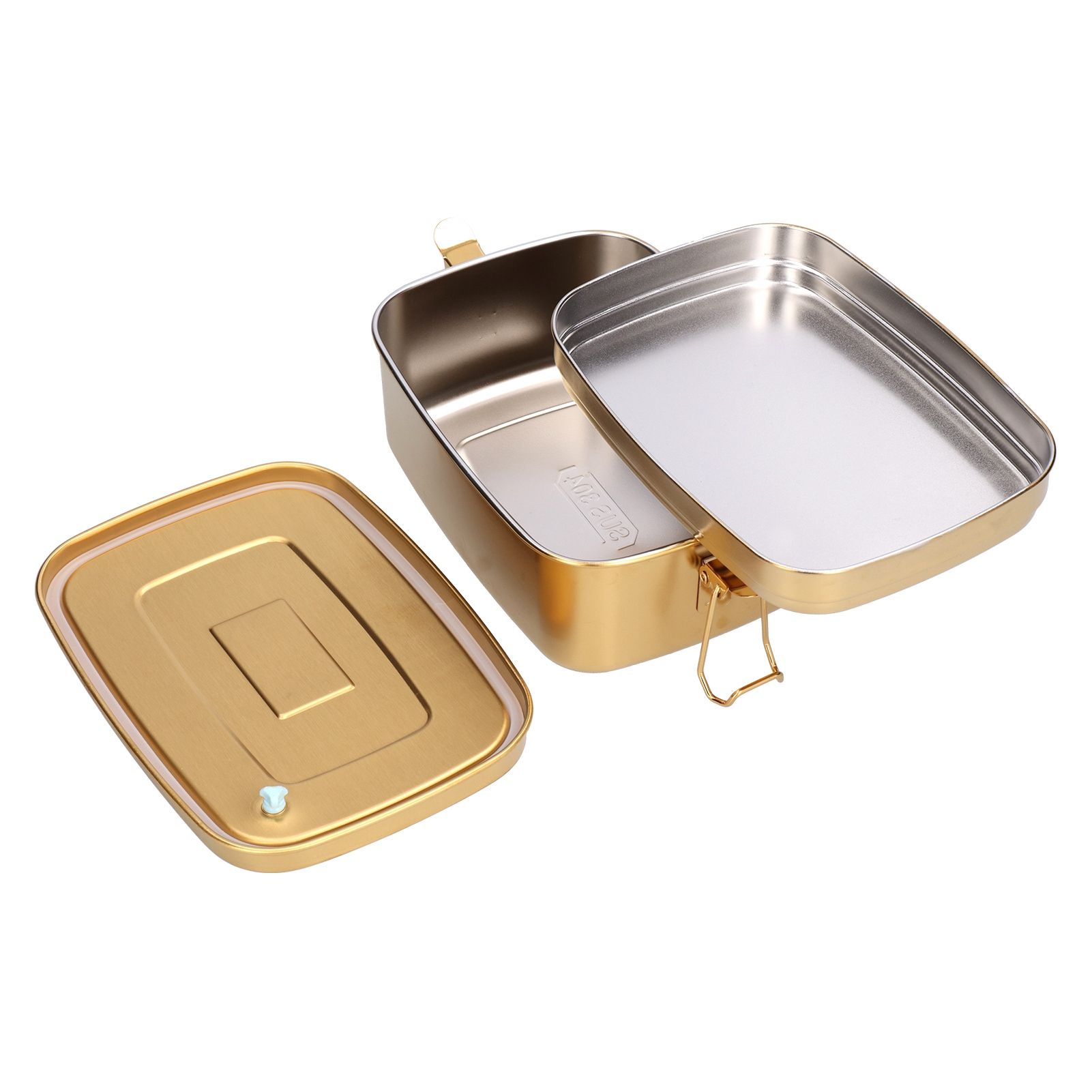 1.5L 2 Layer Lunch Box Portable Leakproof 304 Stainless Steel Bento Food view 3
