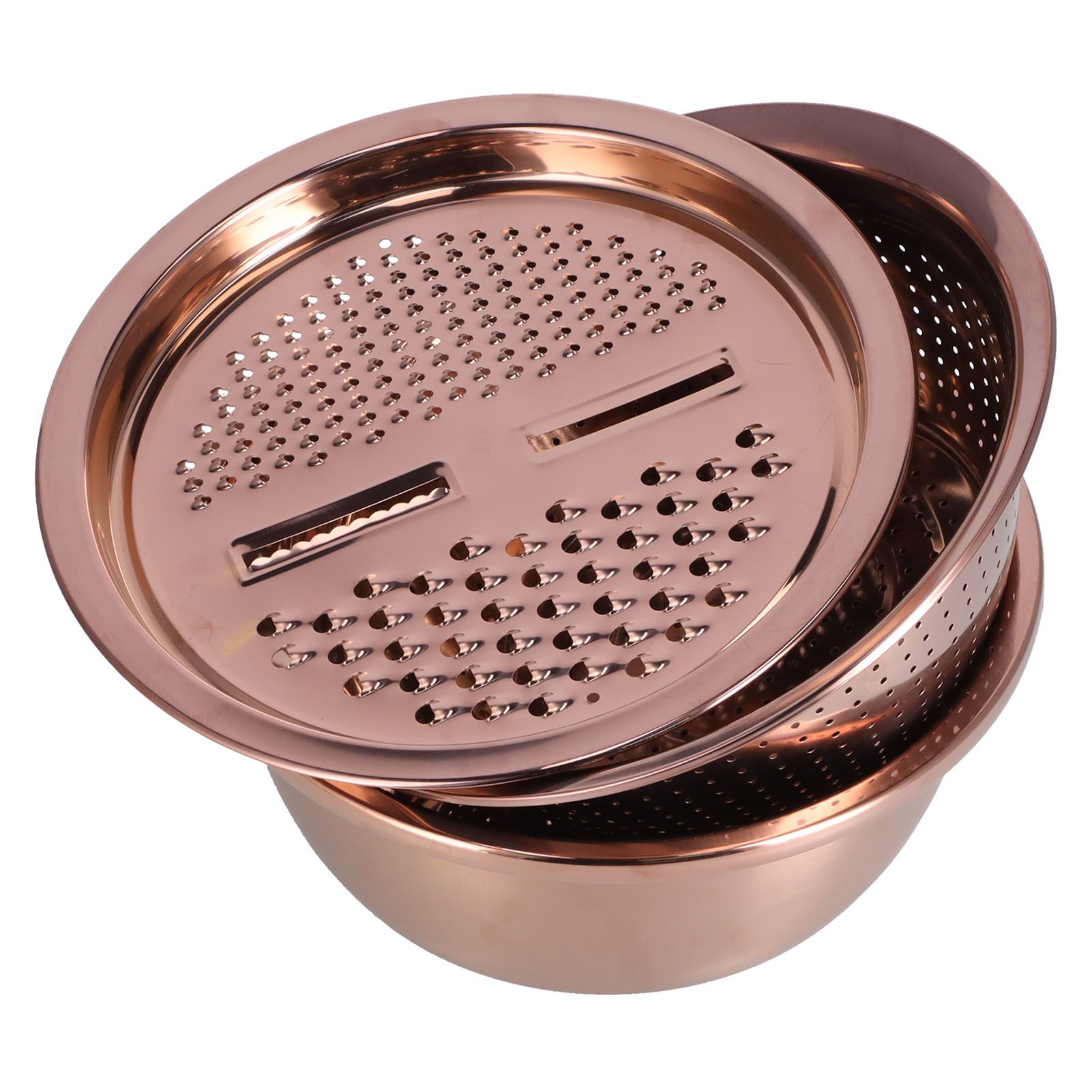 Multipurpose Water Basin Drain Basket with Vegetable Cutter Grater Stainless view 4