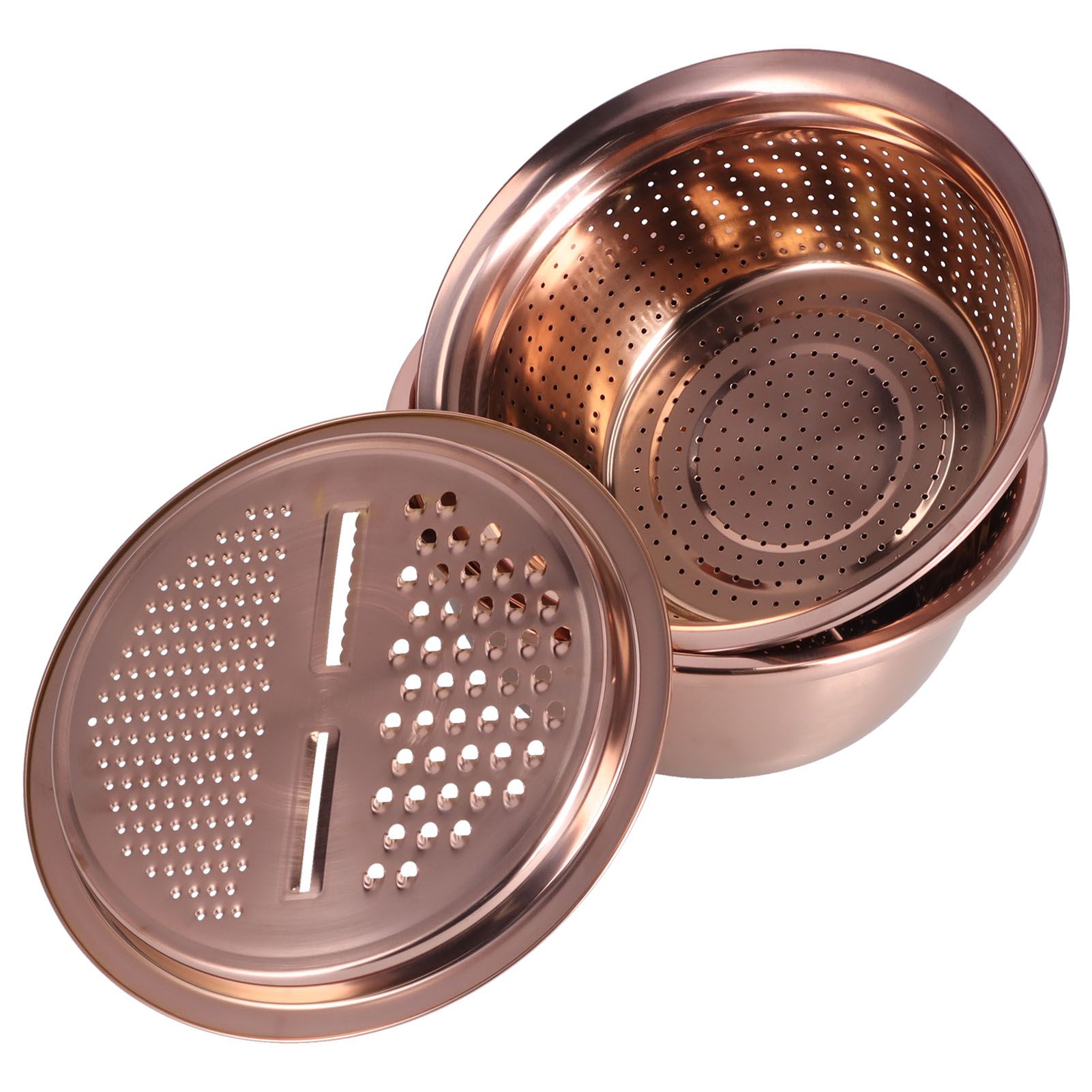 Multipurpose Water Basin Drain Basket with Vegetable Cutter Grater Stainless view 8