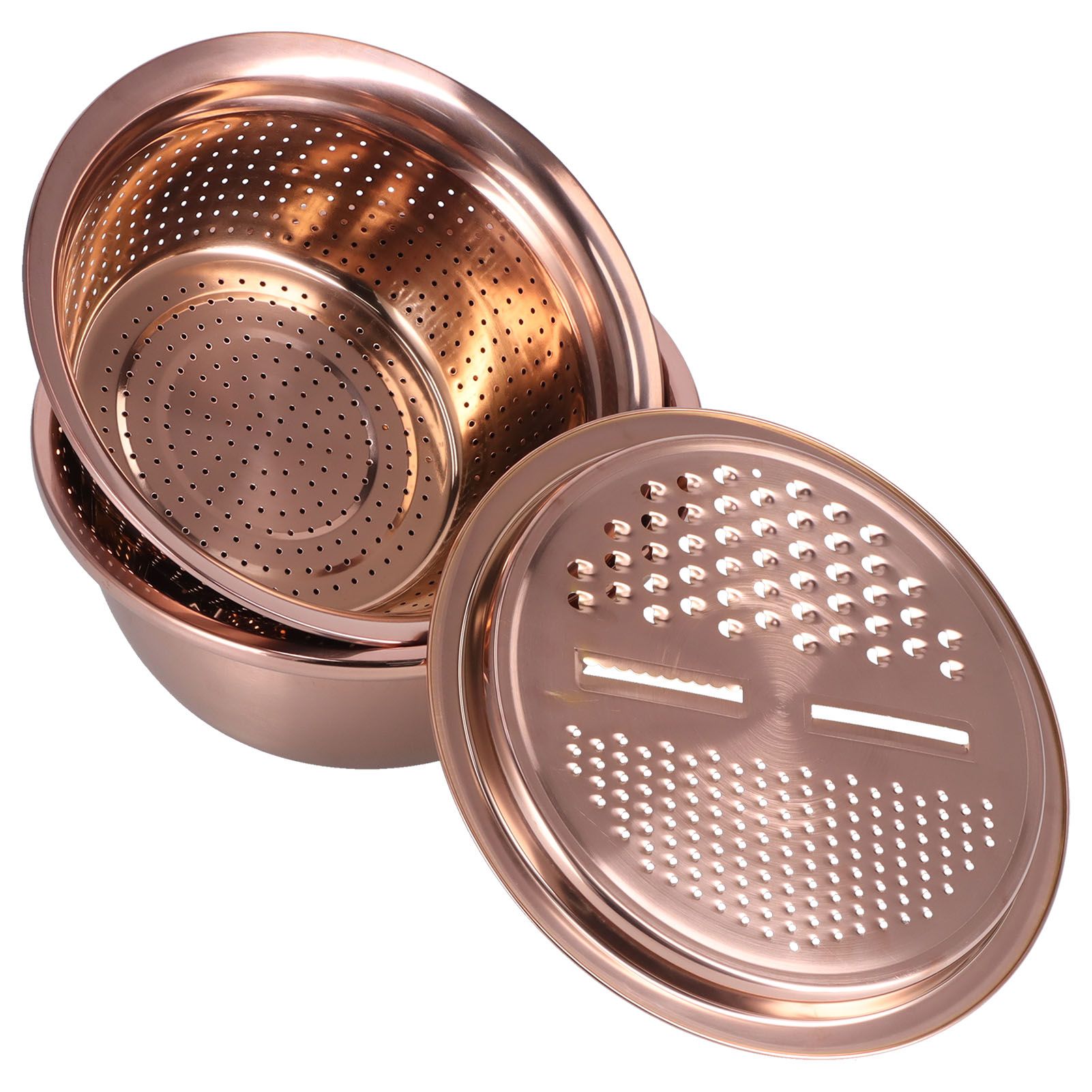 Multipurpose Water Basin Drain Basket with Vegetable Cutter Grater Stainless view 9