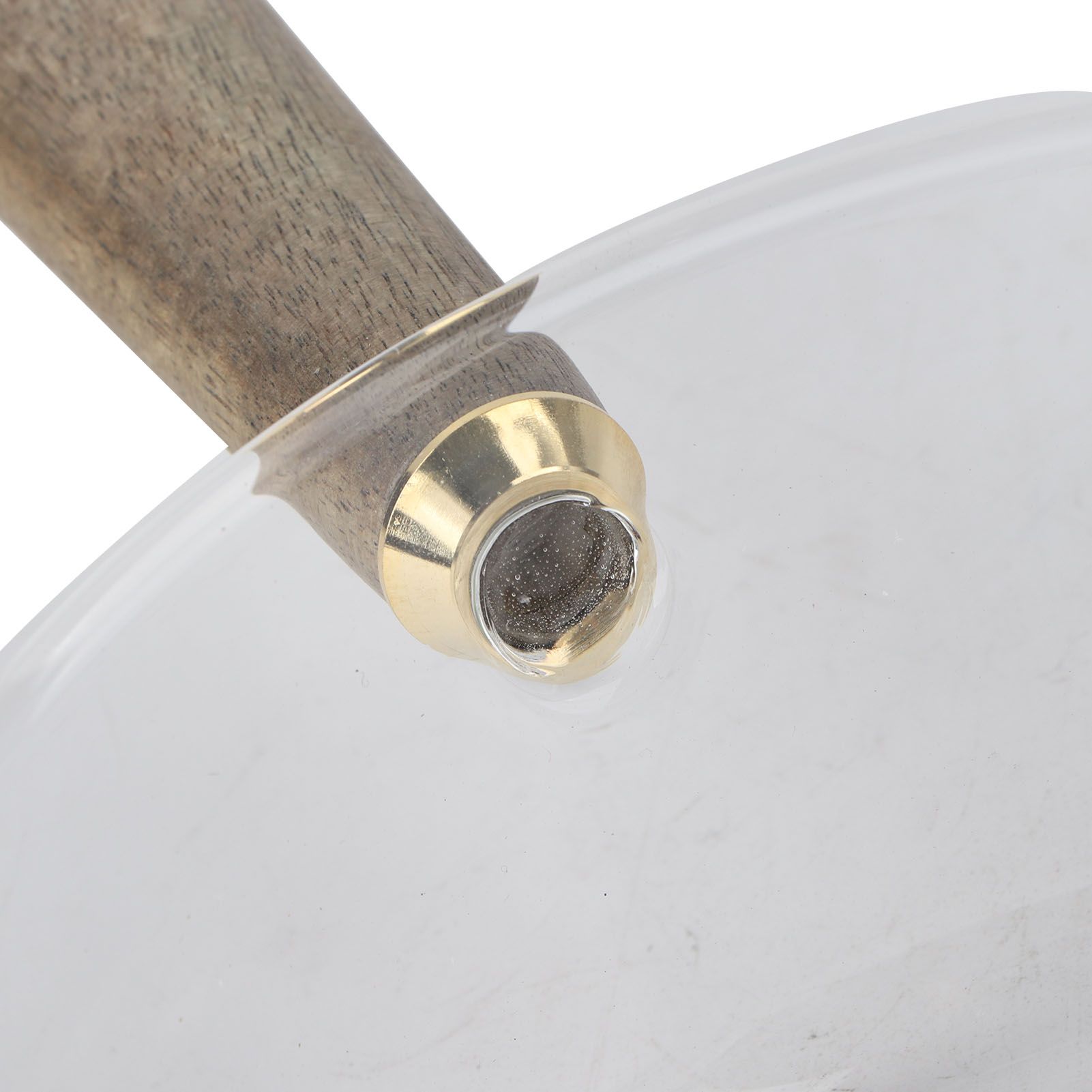 Glass Milk Pot with Wooden Handle V Shaped Spout Noodles Saucepan Home Kitchen view 13