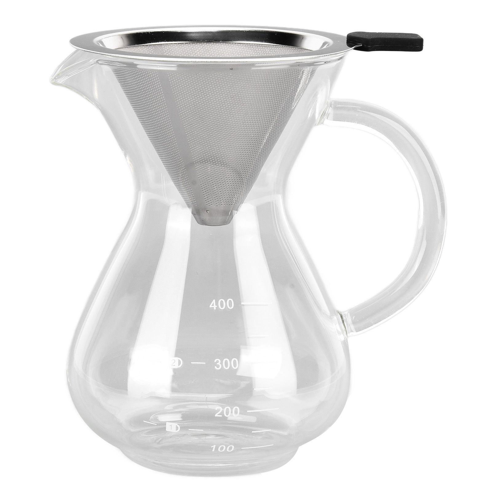 400ml Glass Coffee Pot Kettle Heat Resistant Pour Over Coffee Maker with