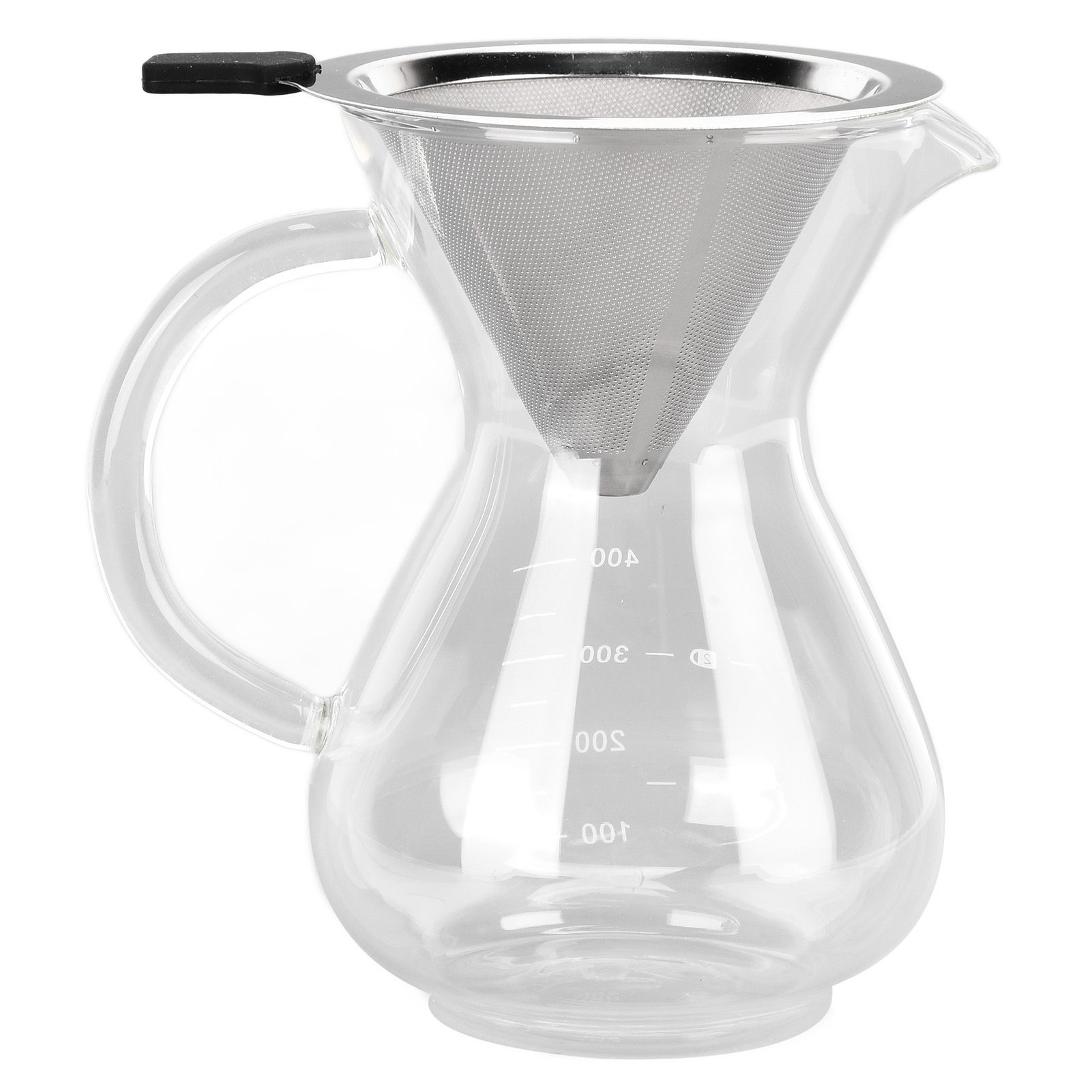 400ml Glass Coffee Pot Kettle Heat Resistant Pour Over Coffee Maker with view 2