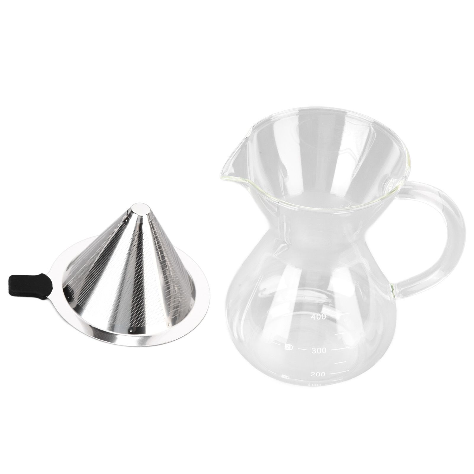 400ml Glass Coffee Pot Kettle Heat Resistant Pour Over Coffee Maker with view 3