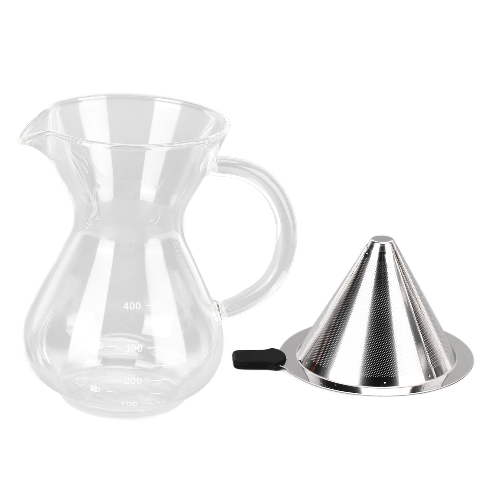 400ml Glass Coffee Pot Kettle Heat Resistant Pour Over Coffee Maker with view 7
