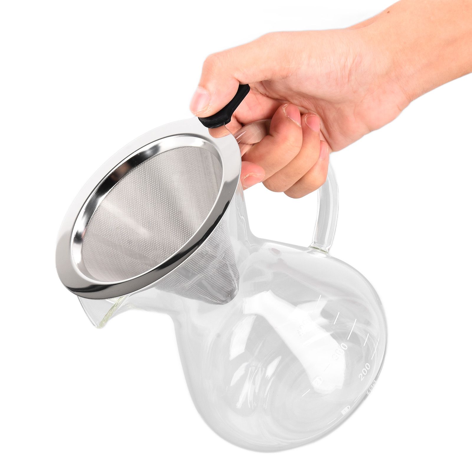 400ml Glass Coffee Pot Kettle Heat Resistant Pour Over Coffee Maker with view 9
