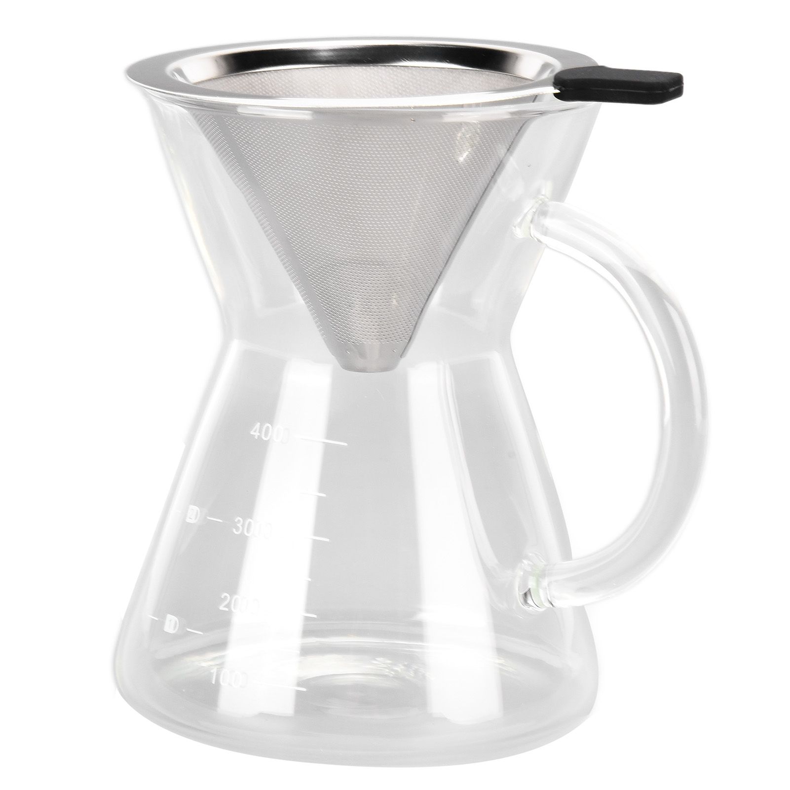 400ml Glass Coffee Pot Kettle Heat Resistant Pour Over Coffee Maker with