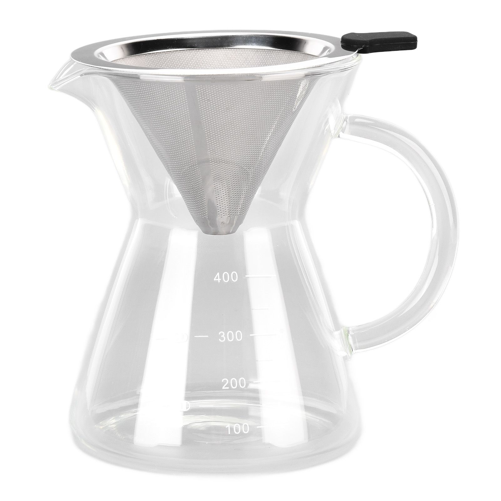 400ml Glass Coffee Pot Kettle Heat Resistant Pour Over Coffee Maker with view 3