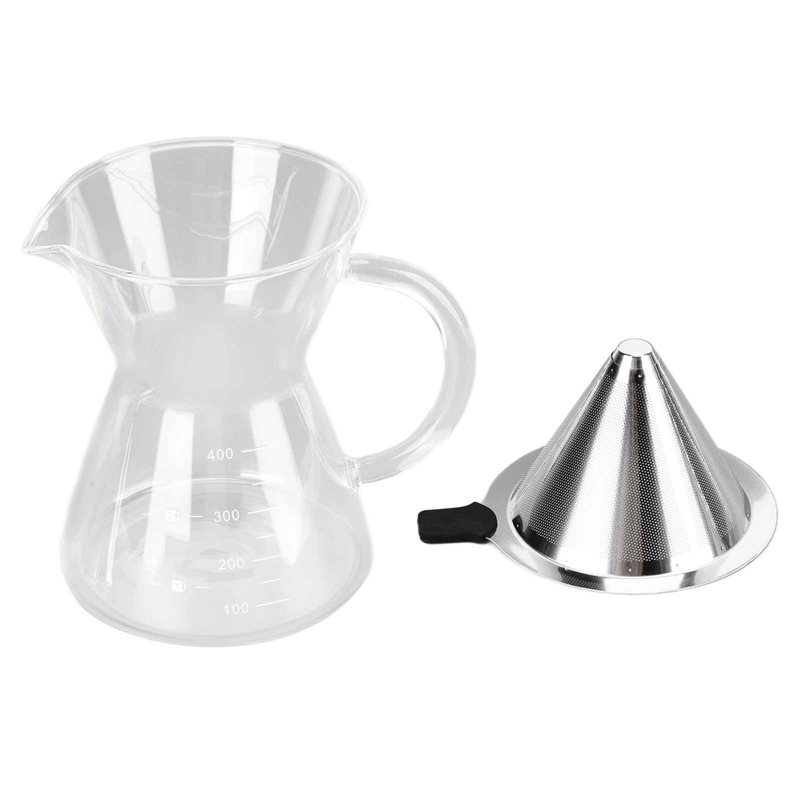 400ml Glass Coffee Pot Kettle Heat Resistant Pour Over Coffee Maker with view 8