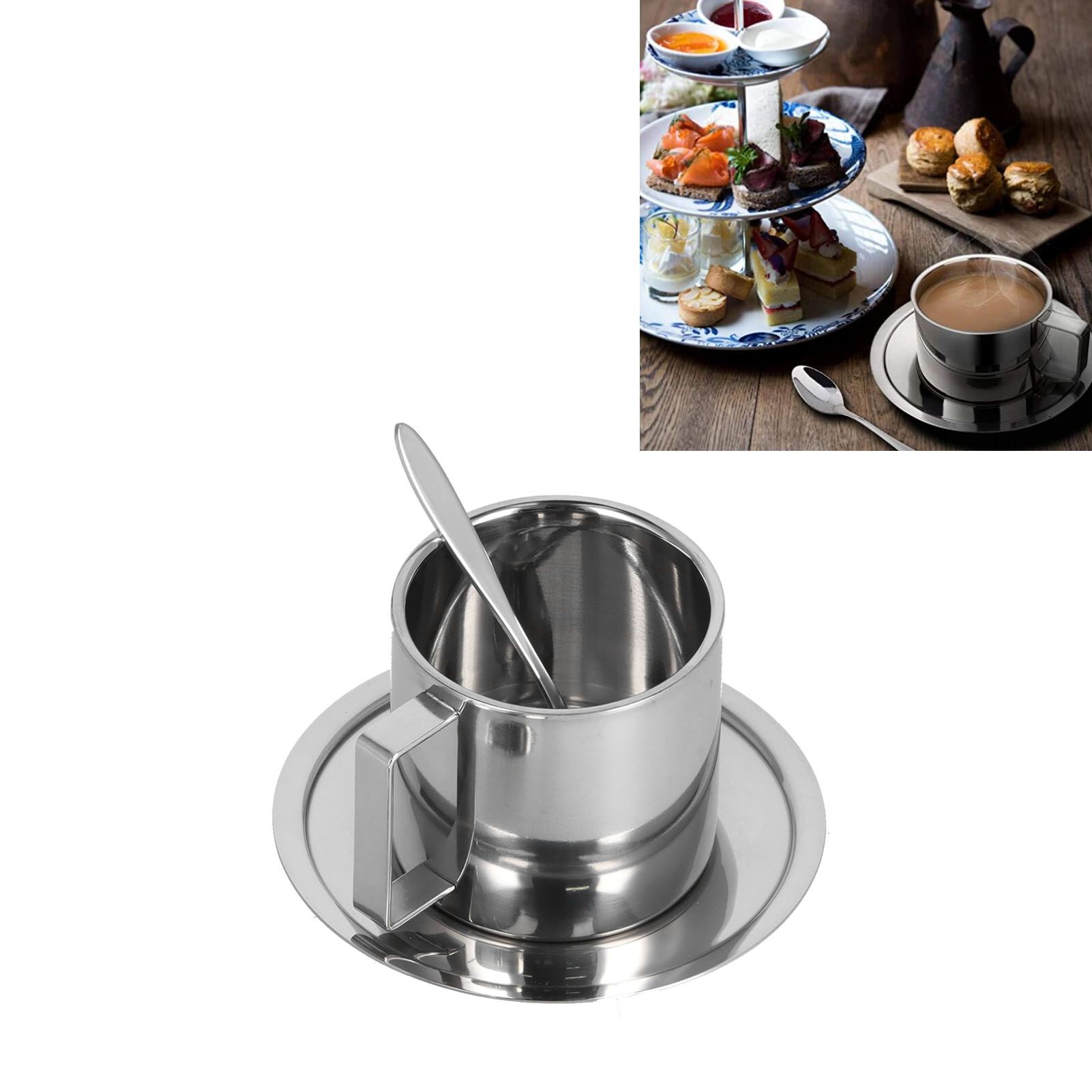 3PCS/Set Insulated Coffee Cup Set Stainless Steel Double Walled Mugs Milk Tea view 12