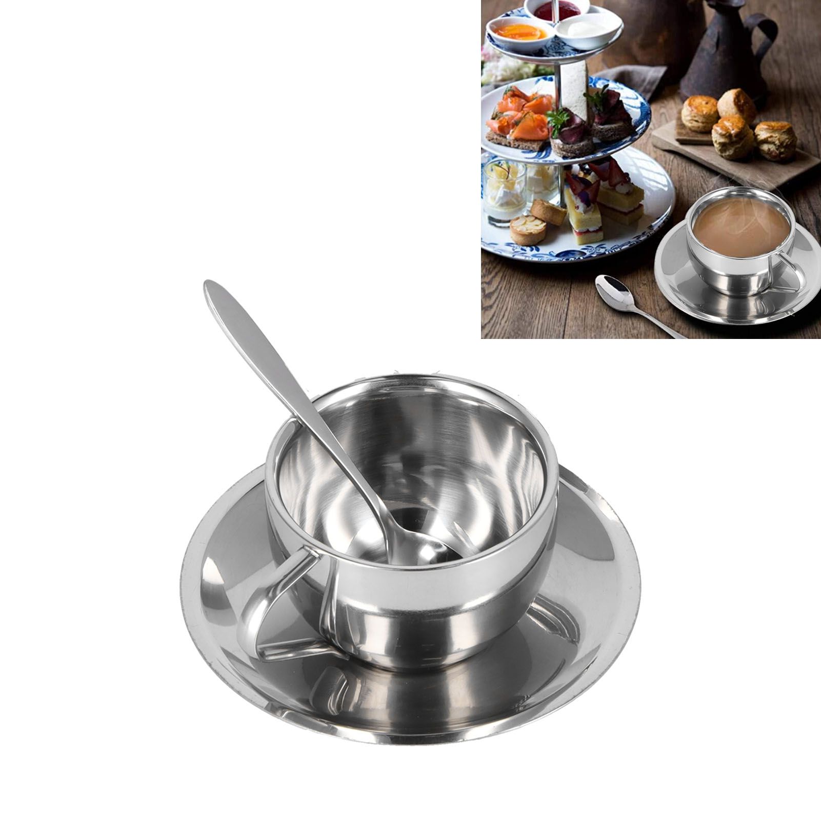 3PCS/Set Insulated Coffee Cup Set Stainless Steel Double Walled Mugs Milk Tea view 12