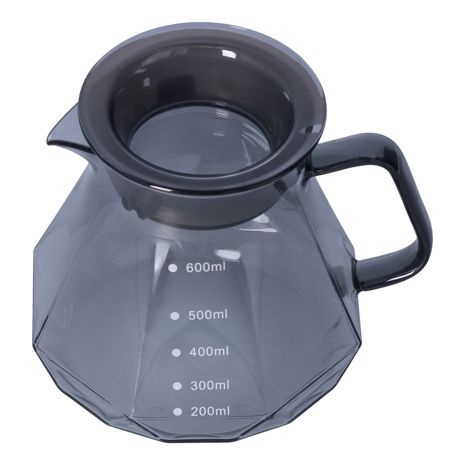 Coffee Kettle Heat Resistant Coffee Sharing Pot Transparent Black Glass Tea view 4